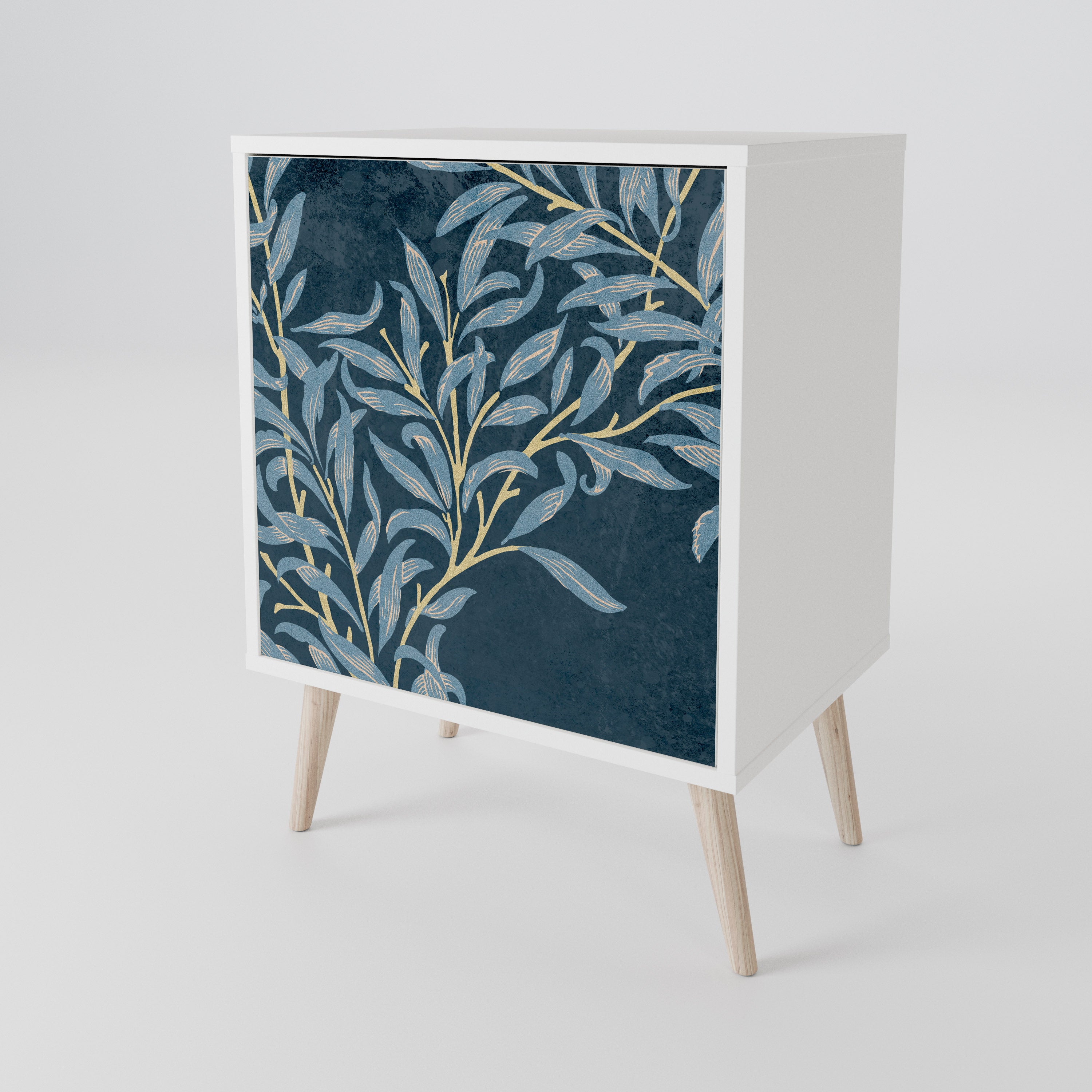 BLUE LEAVES 1-Door Sideboard