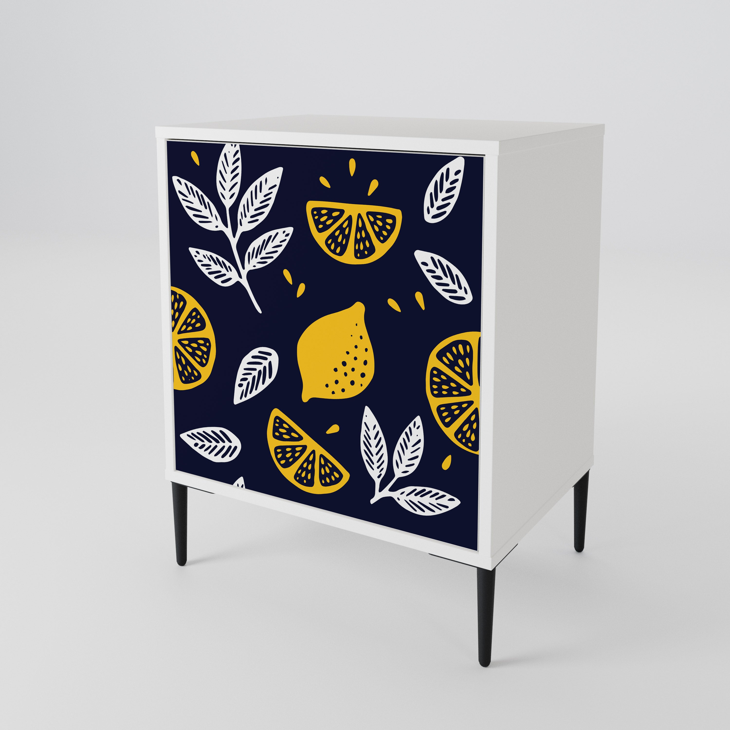CITRUS BLACK AND WHITE 1-Door Sideboard