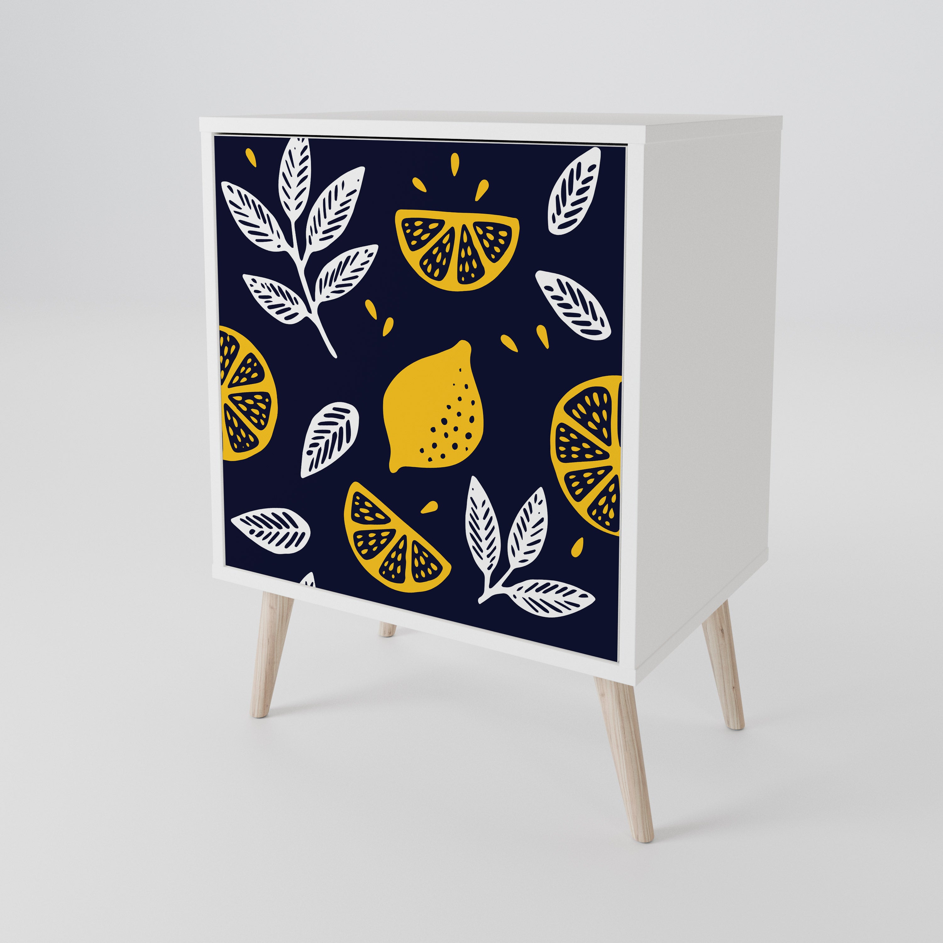 CITRUS BLACK AND WHITE 1-Door Sideboard