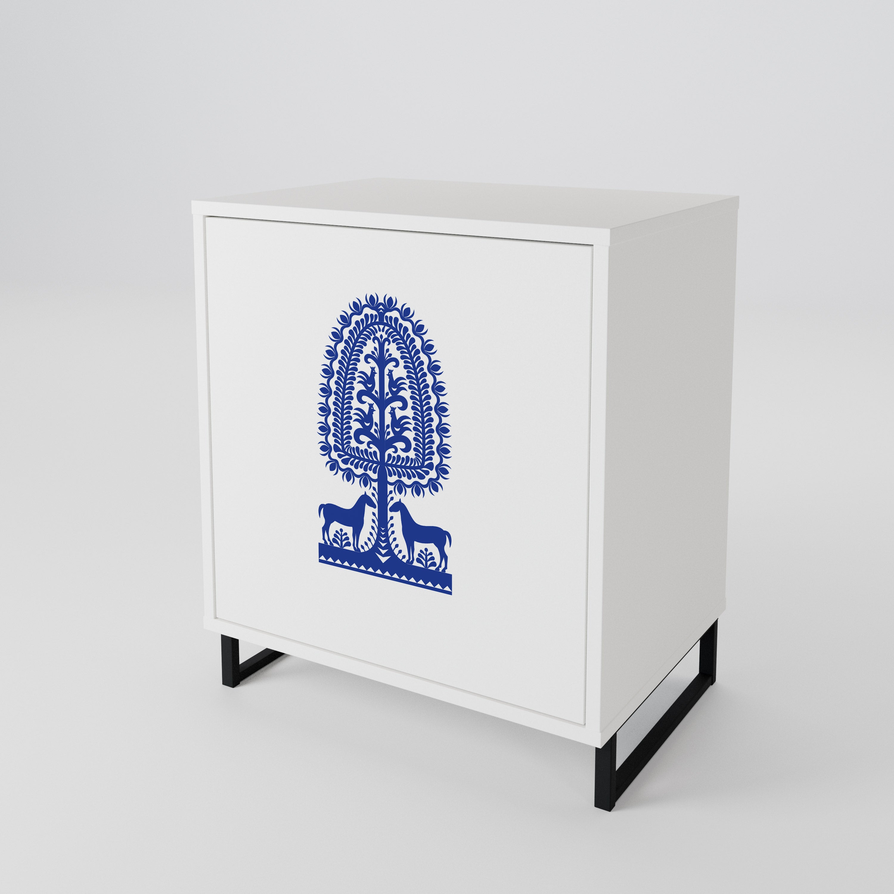 POLISH FOLK ART 1-Door Sideboard