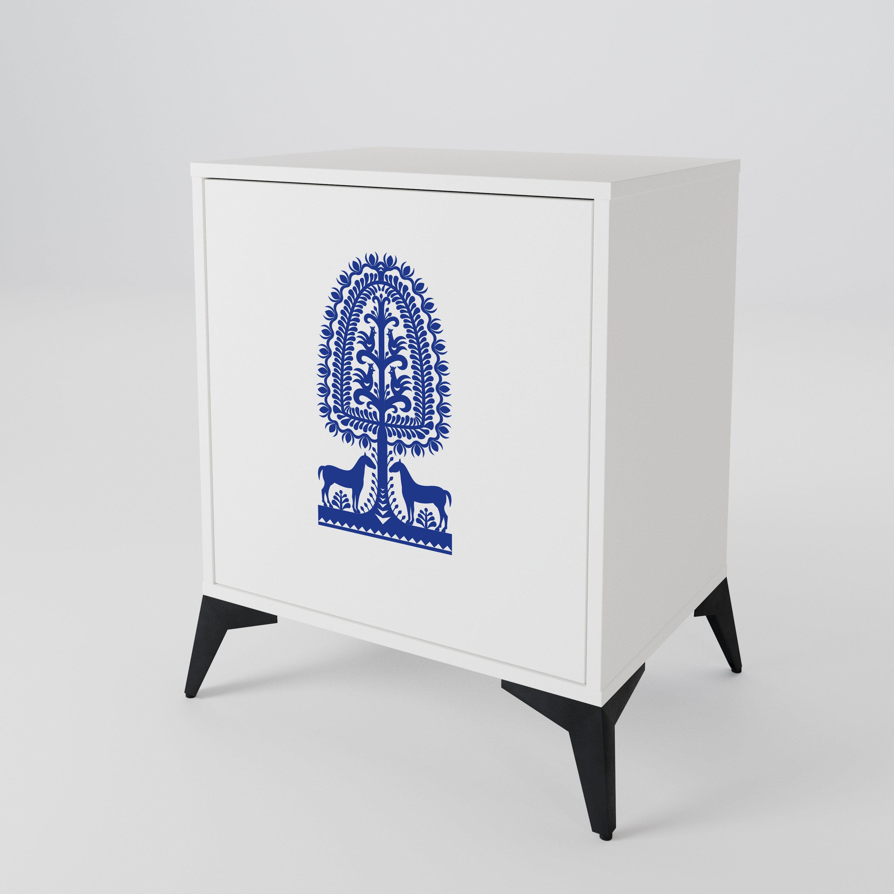POLISH FOLK ART 1-Door Sideboard