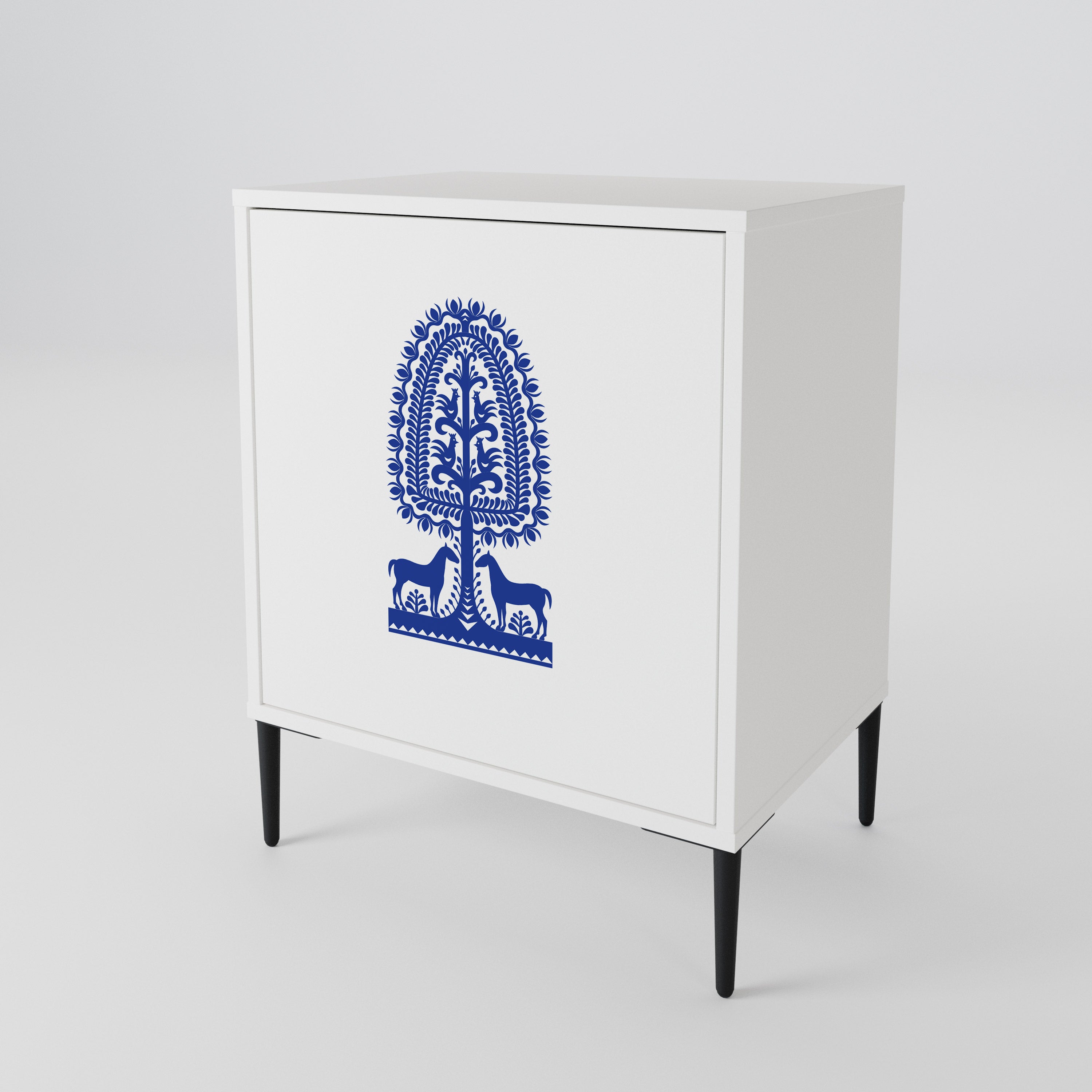 POLISH FOLK ART 1-Door Sideboard