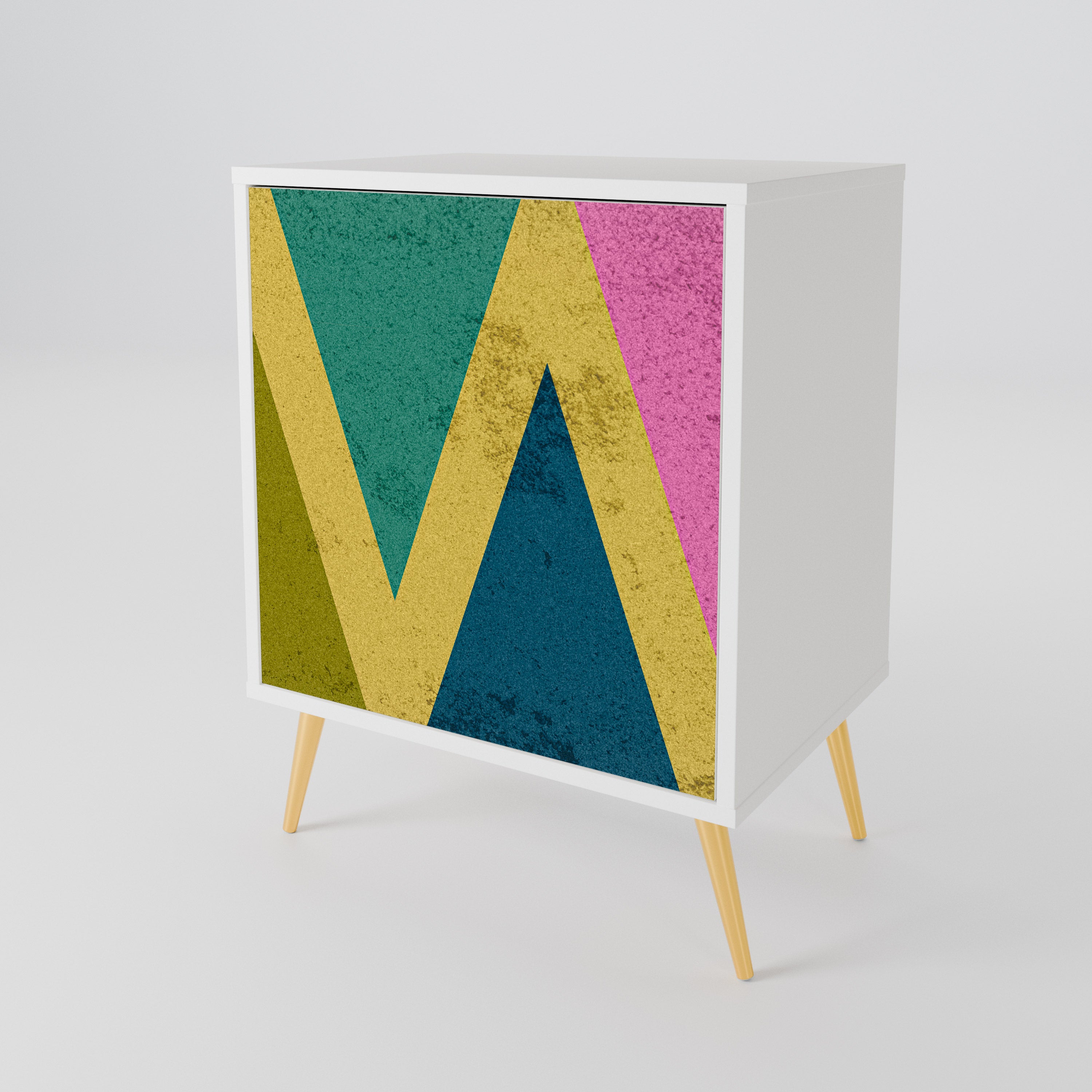 COLORFUL TRIANGLES 1-Door Sideboard
