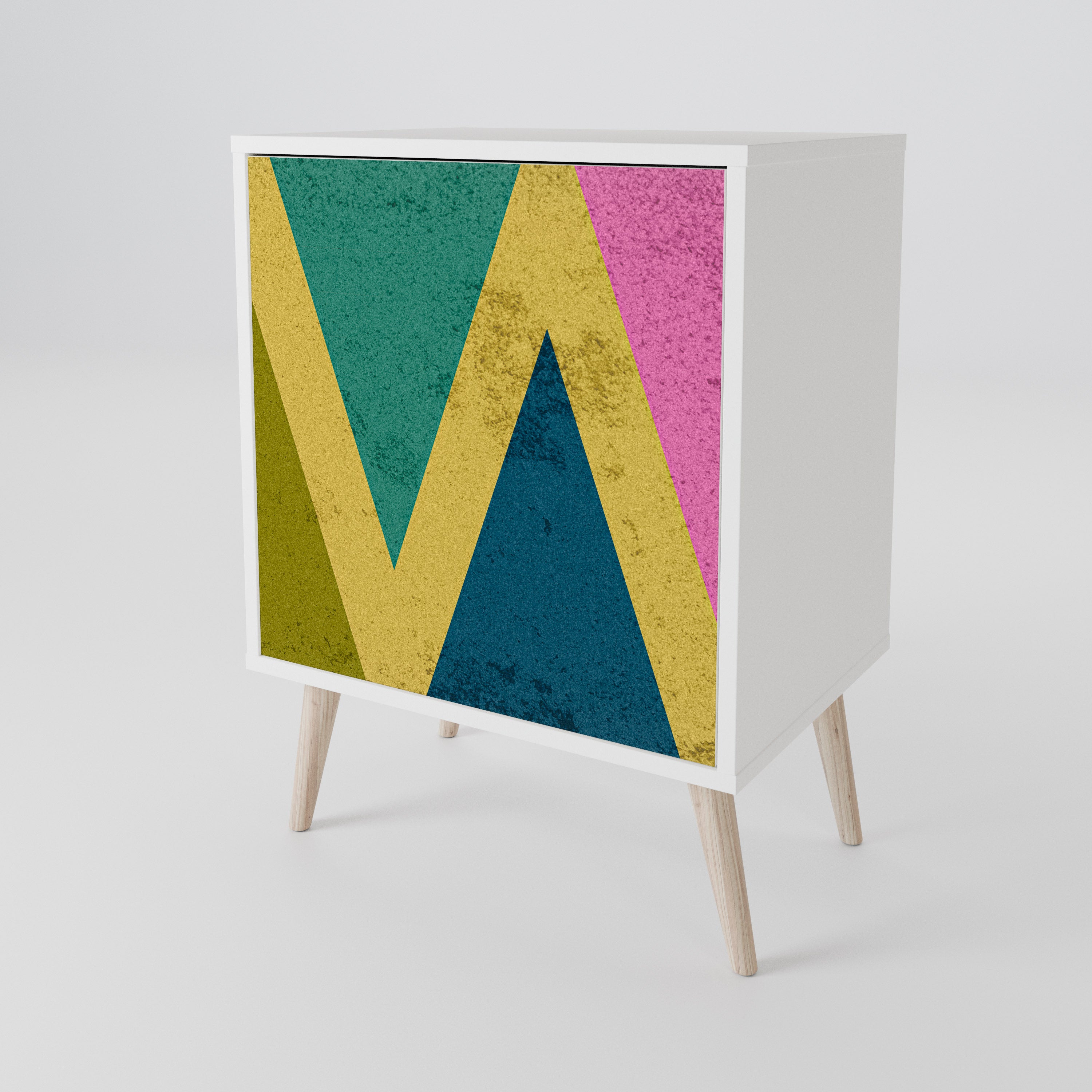 COLORFUL TRIANGLES 1-Door Sideboard