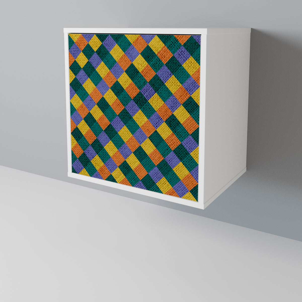 PAINTED SQUARES MIX 1-türiges Sideboard