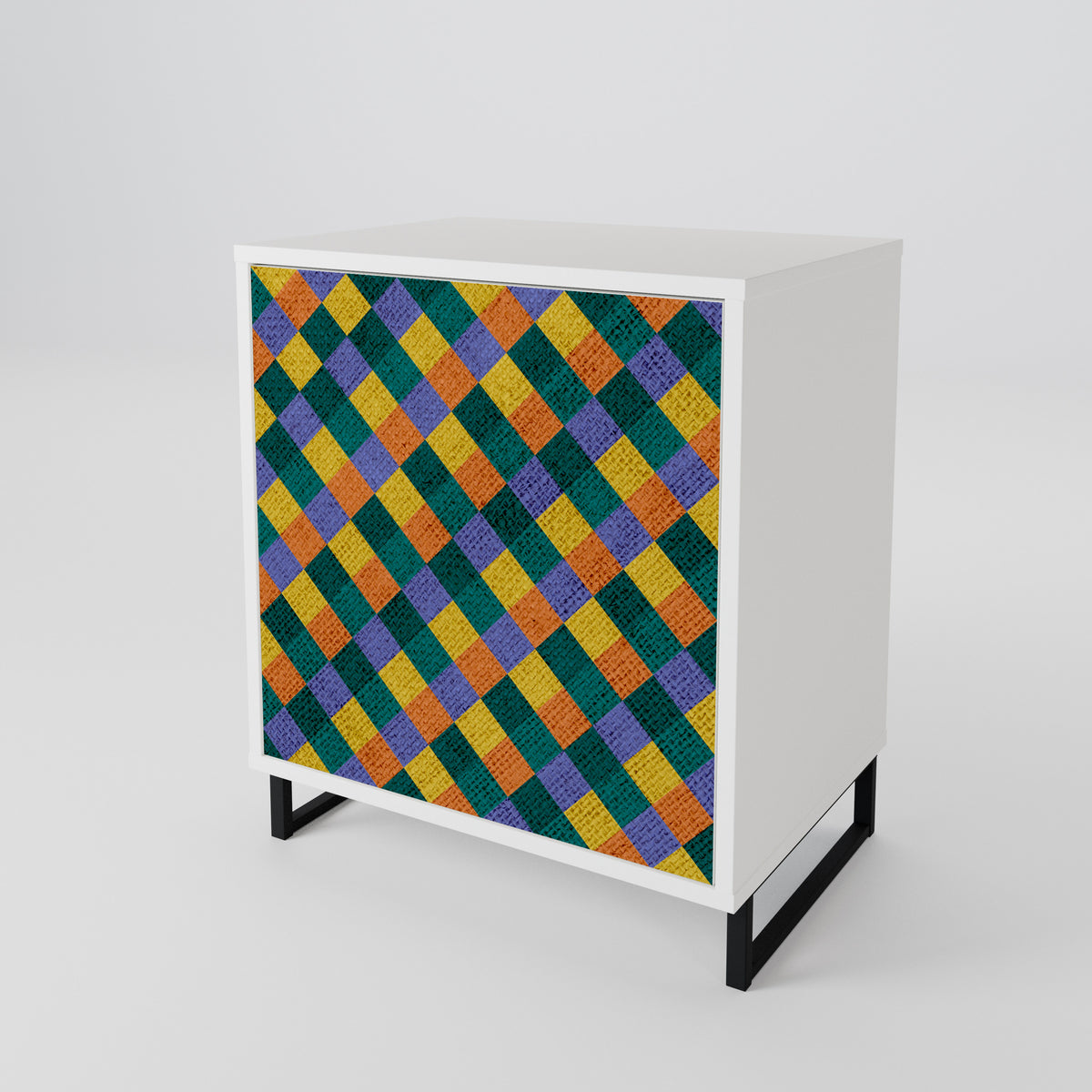 PAINTED SQUARES MIX 1-türiges Sideboard