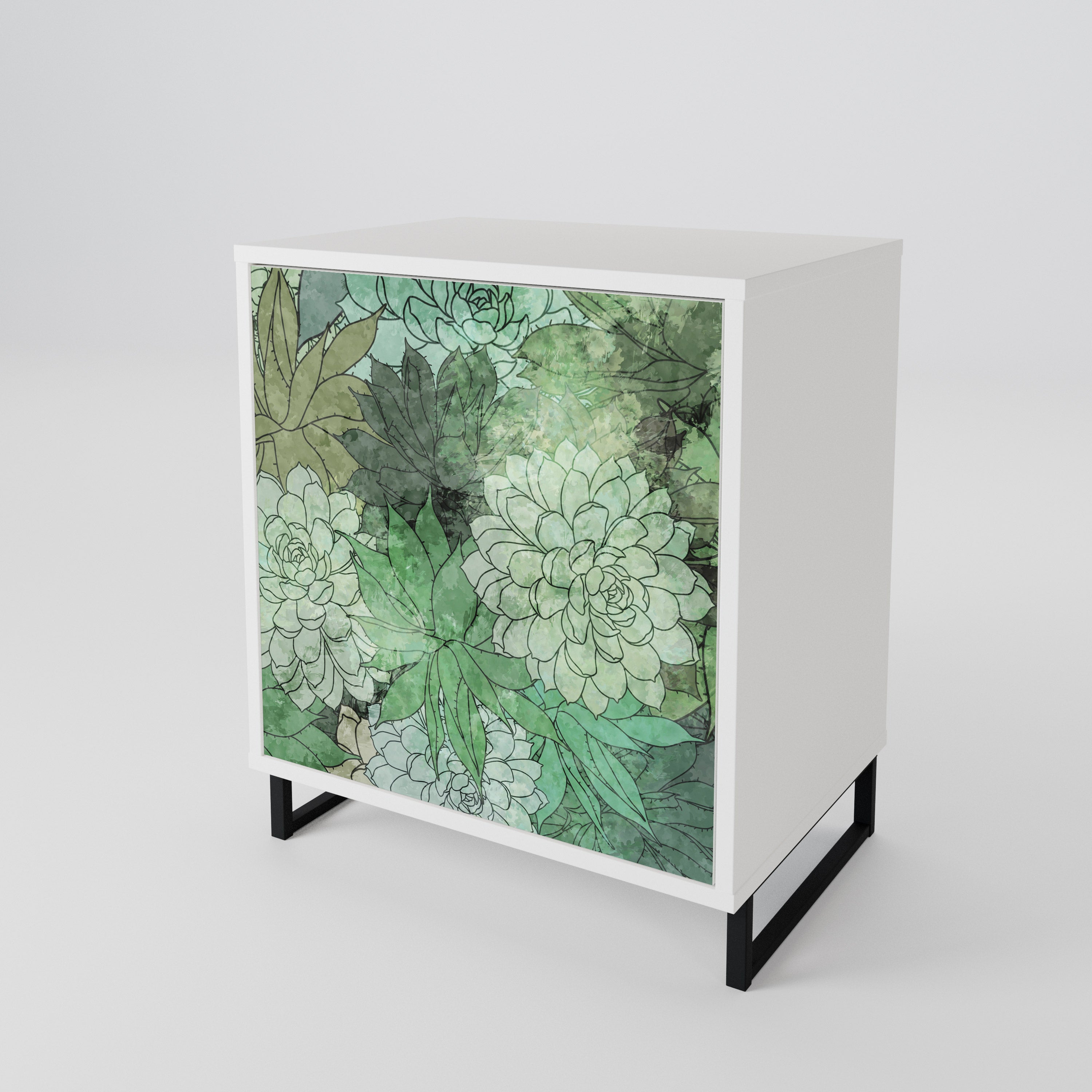 SUCCULENT CLUSTER 1-Door Sideboard