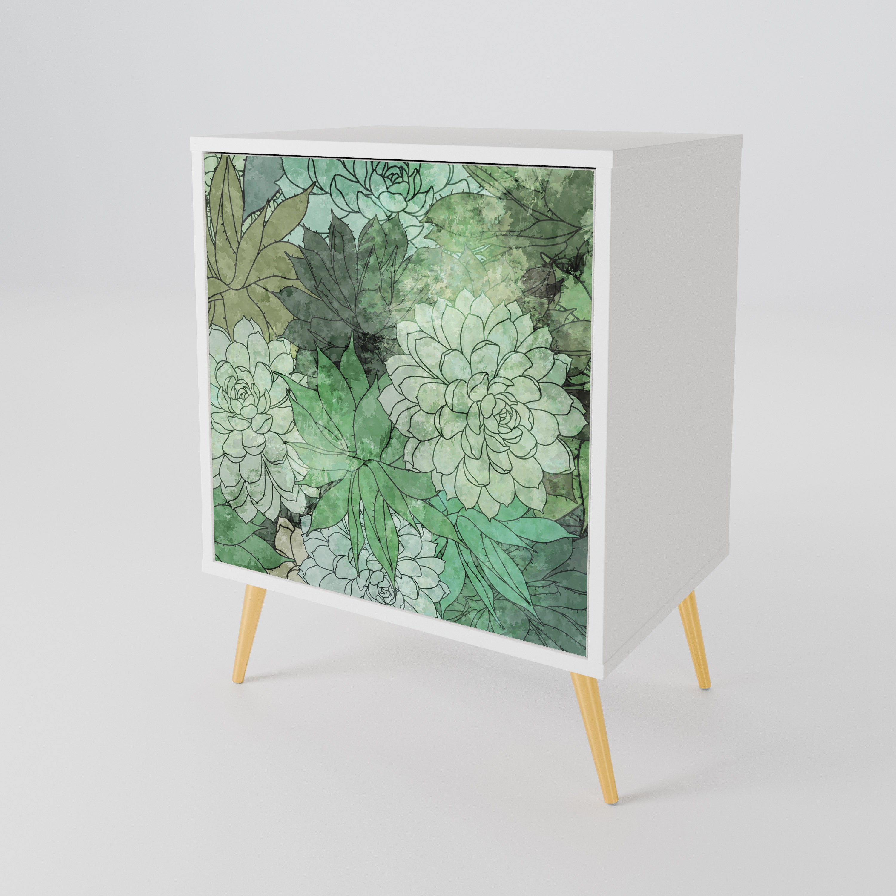 SUCCULENT CLUSTER 1-Door Sideboard