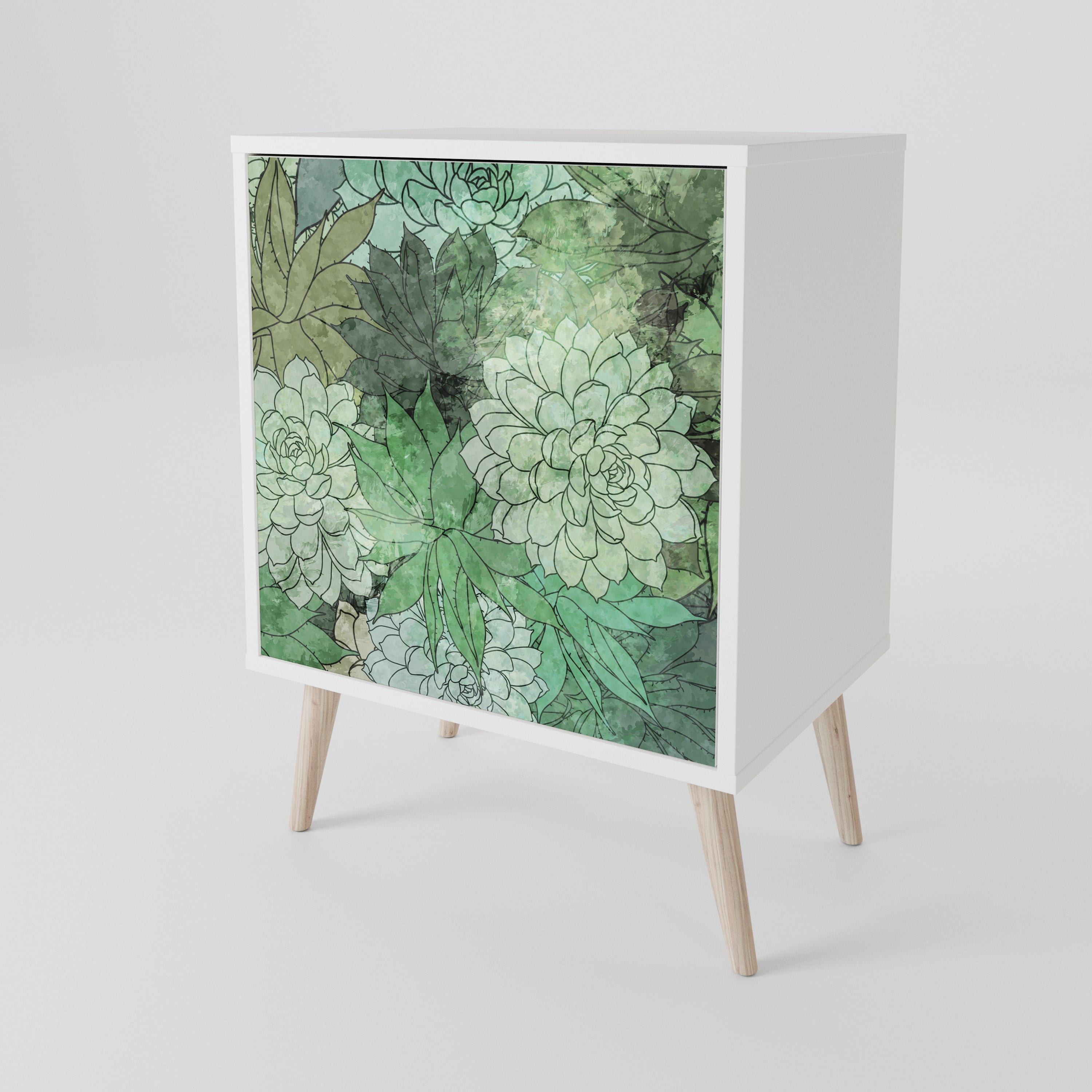SUCCULENT CLUSTER 1-Door Sideboard