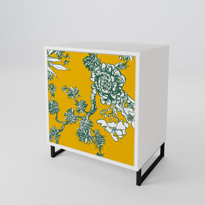 YELLOW CHINOISERIE 1-Door Sideboard
