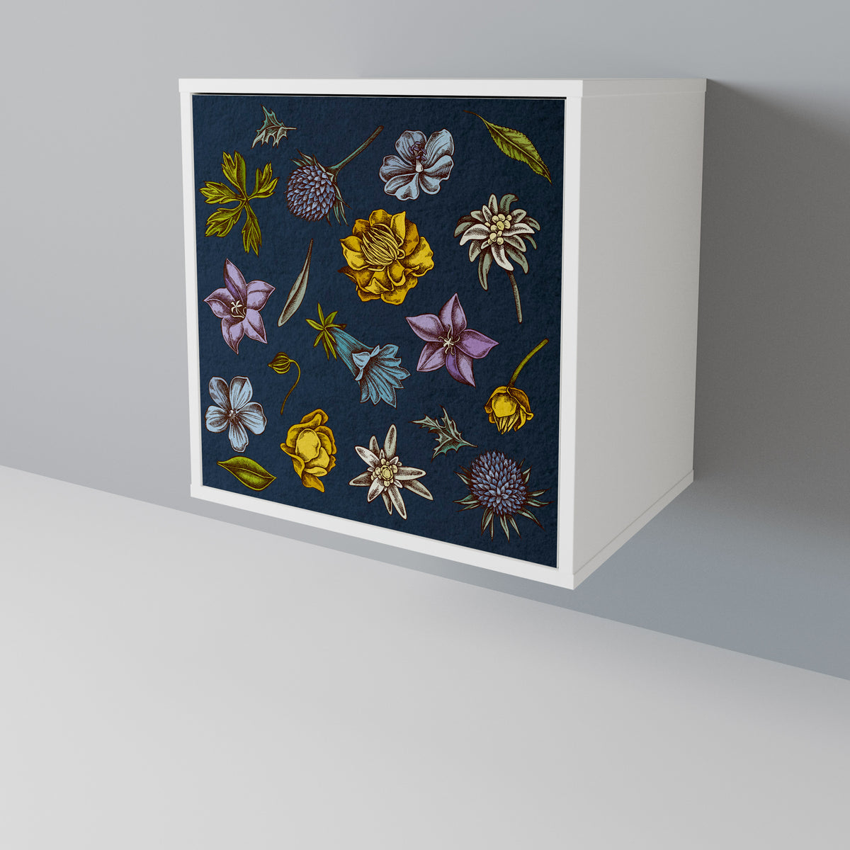 FLOWERS ON NAVY BLUE 1-türiges Sideboard