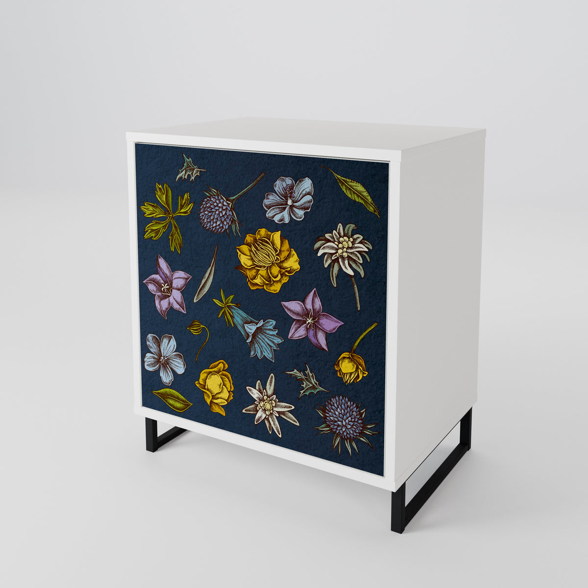 FLOWERS ON NAVY BLUE 1-türiges Sideboard