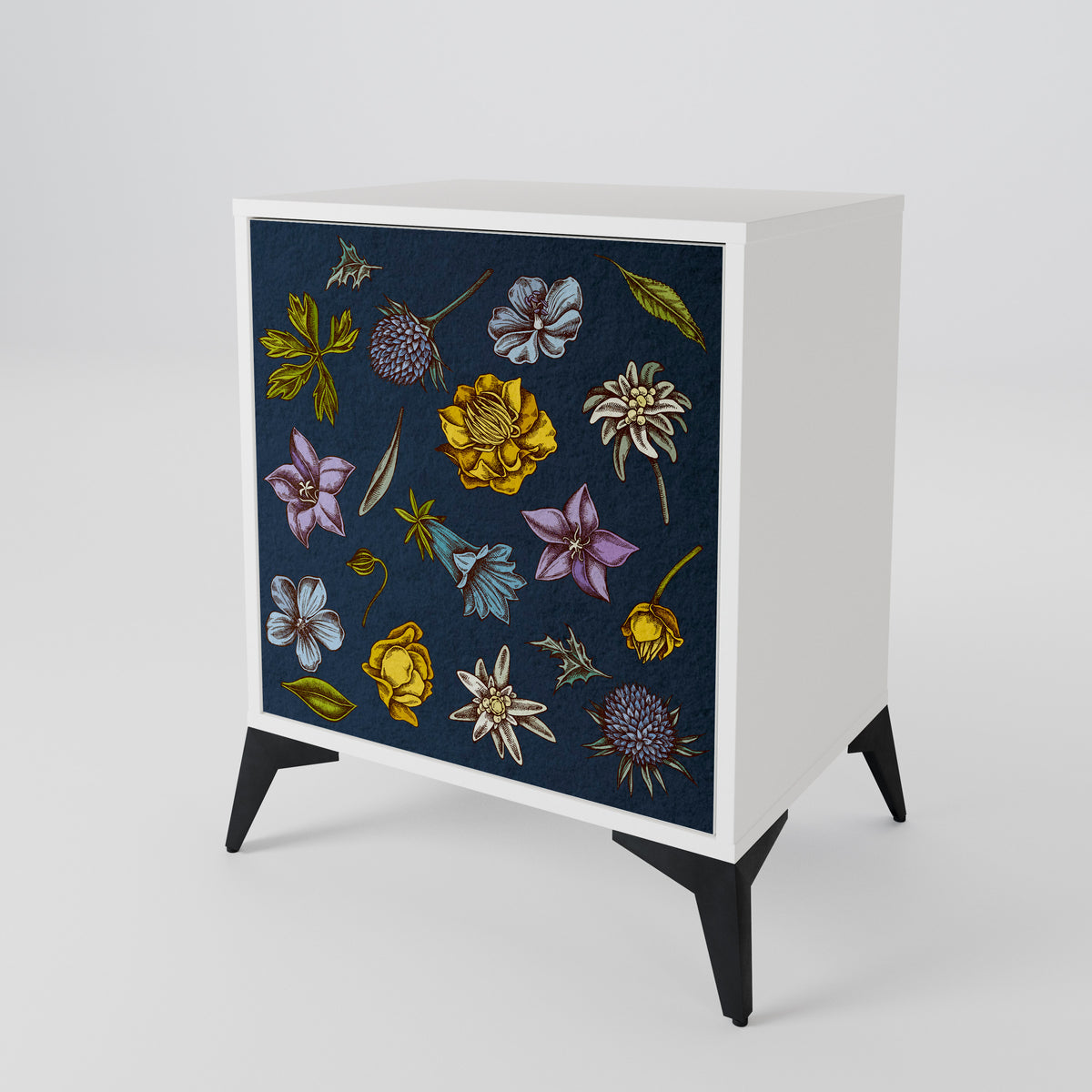 FLOWERS ON NAVY BLUE 1-türiges Sideboard
