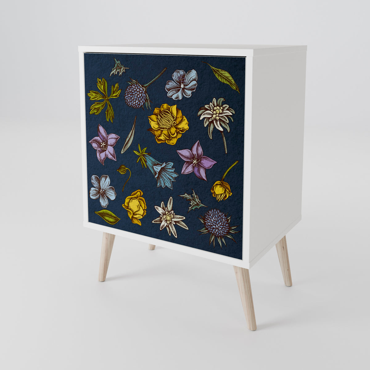 FLOWERS ON NAVY BLUE 1-türiges Sideboard