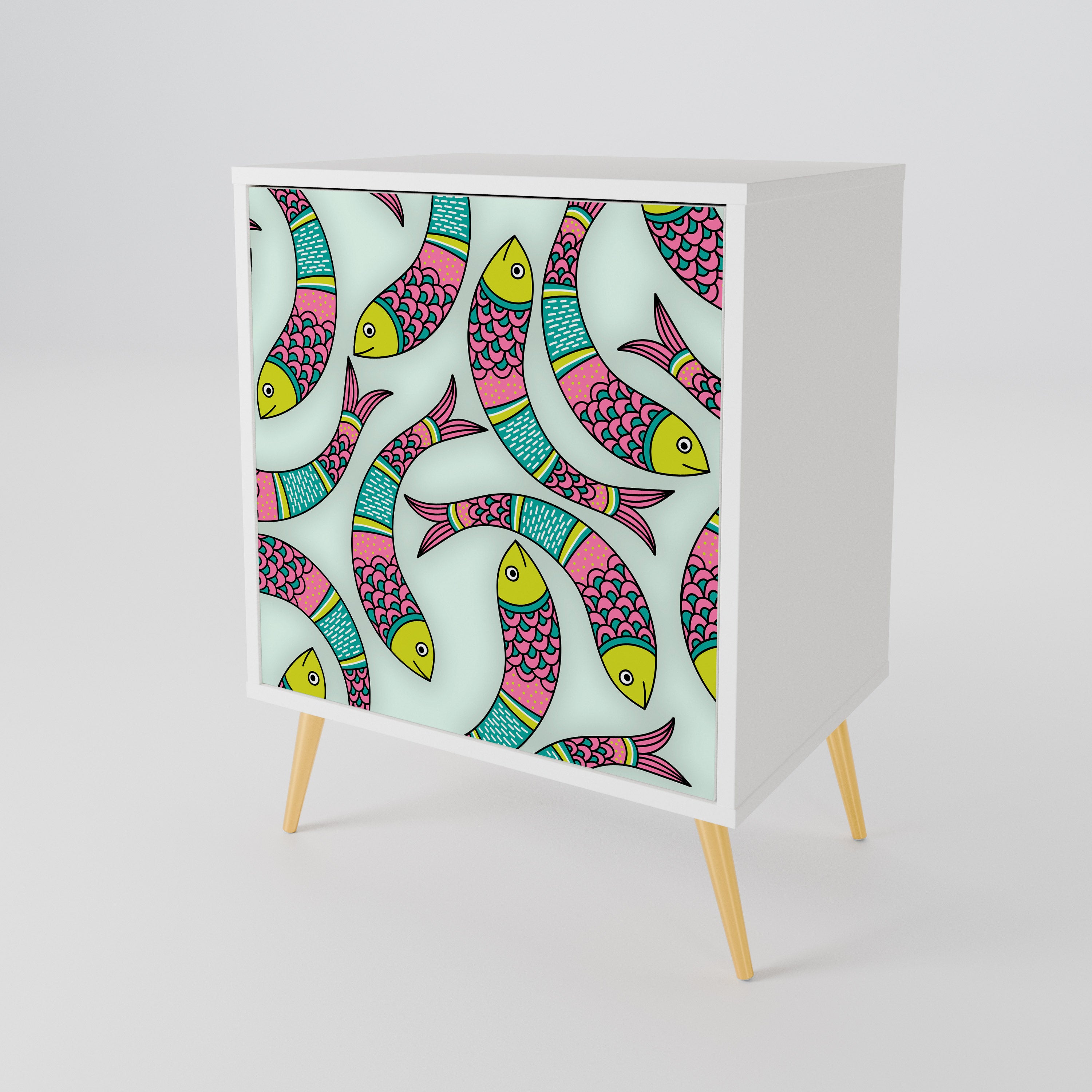 INDIAN FISH 1-Door Sideboard