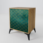 TESSELATED GREENERY Sideboard mit 1 Tür in Eiche-Optik