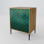 TESSELATED GREENERY Sideboard mit 1 Tür in Eiche-Optik