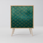 TESSELATED GREENERY Sideboard mit 1 Tür in Eiche-Optik
