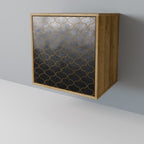 TESSELATED GRAYISH Sideboard mit 1 Tür in Eiche-Optik