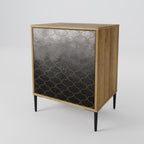 TESSELATED GRAYISH Sideboard mit 1 Tür in Eiche-Optik