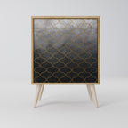 TESSELATED GRAYISH Sideboard mit 1 Tür in Eiche-Optik