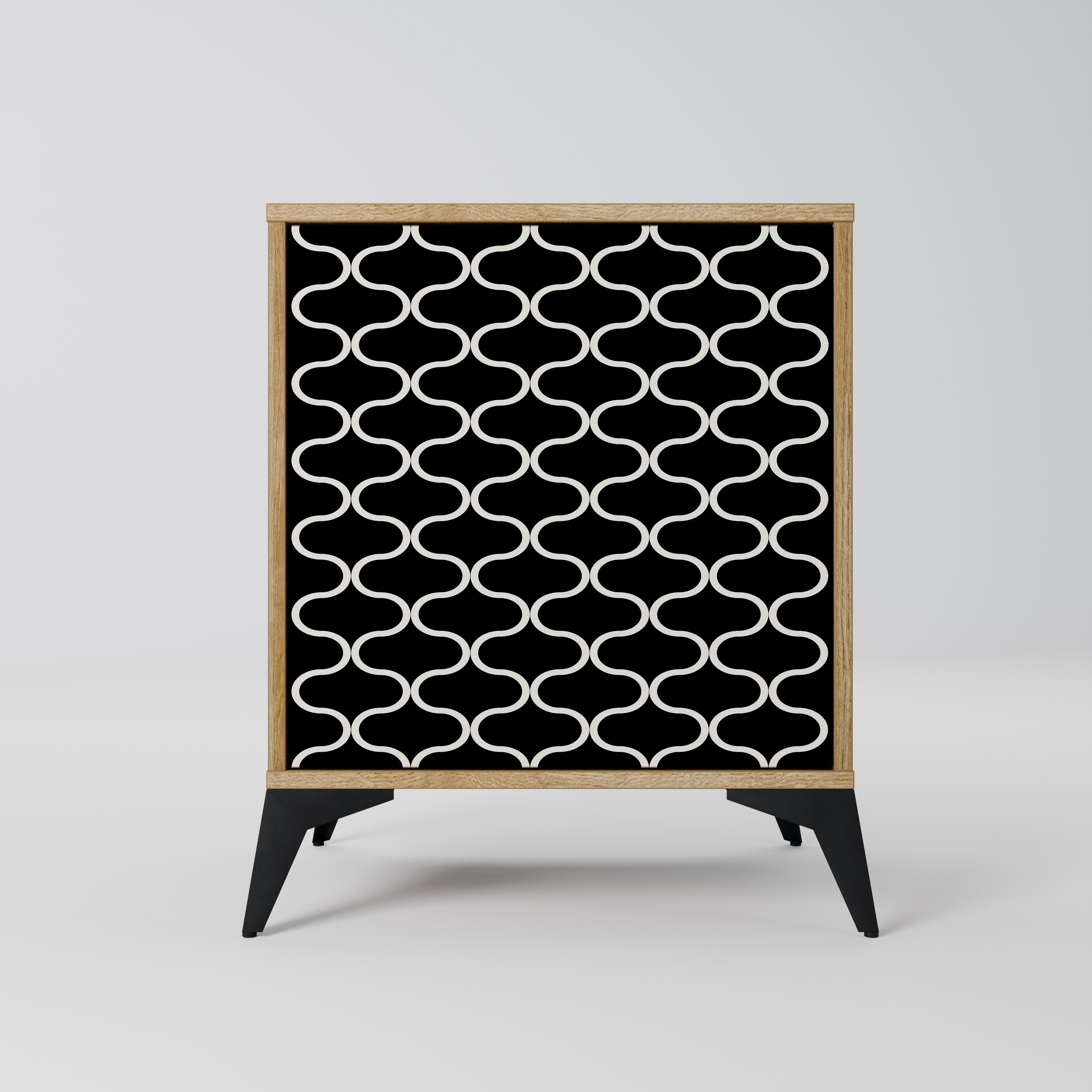 TESSELATED BLACKNESS Sideboard mit 1 Tür in Eiche-Optik