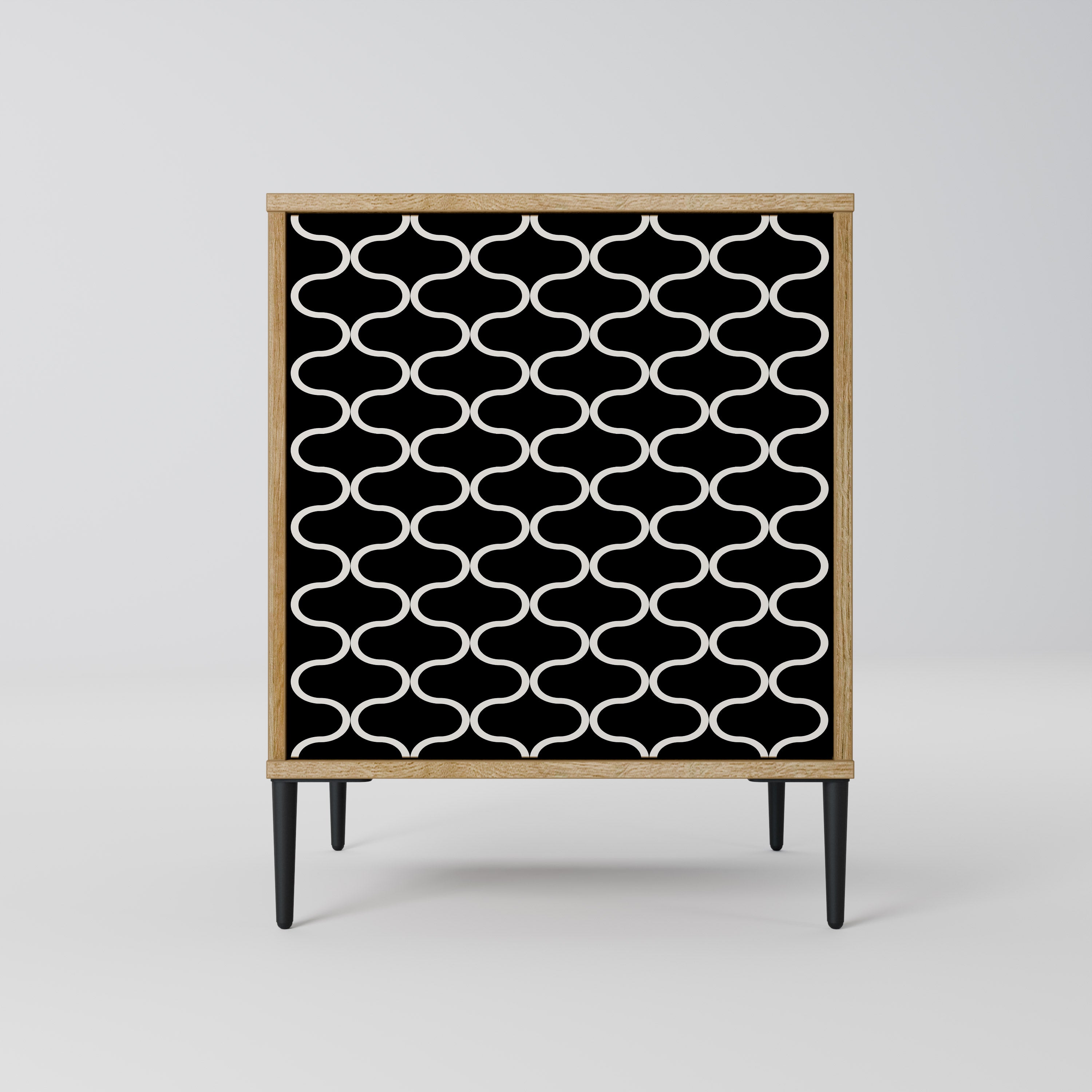TESSELATED BLACKNESS Sideboard mit 1 Tür in Eiche-Optik