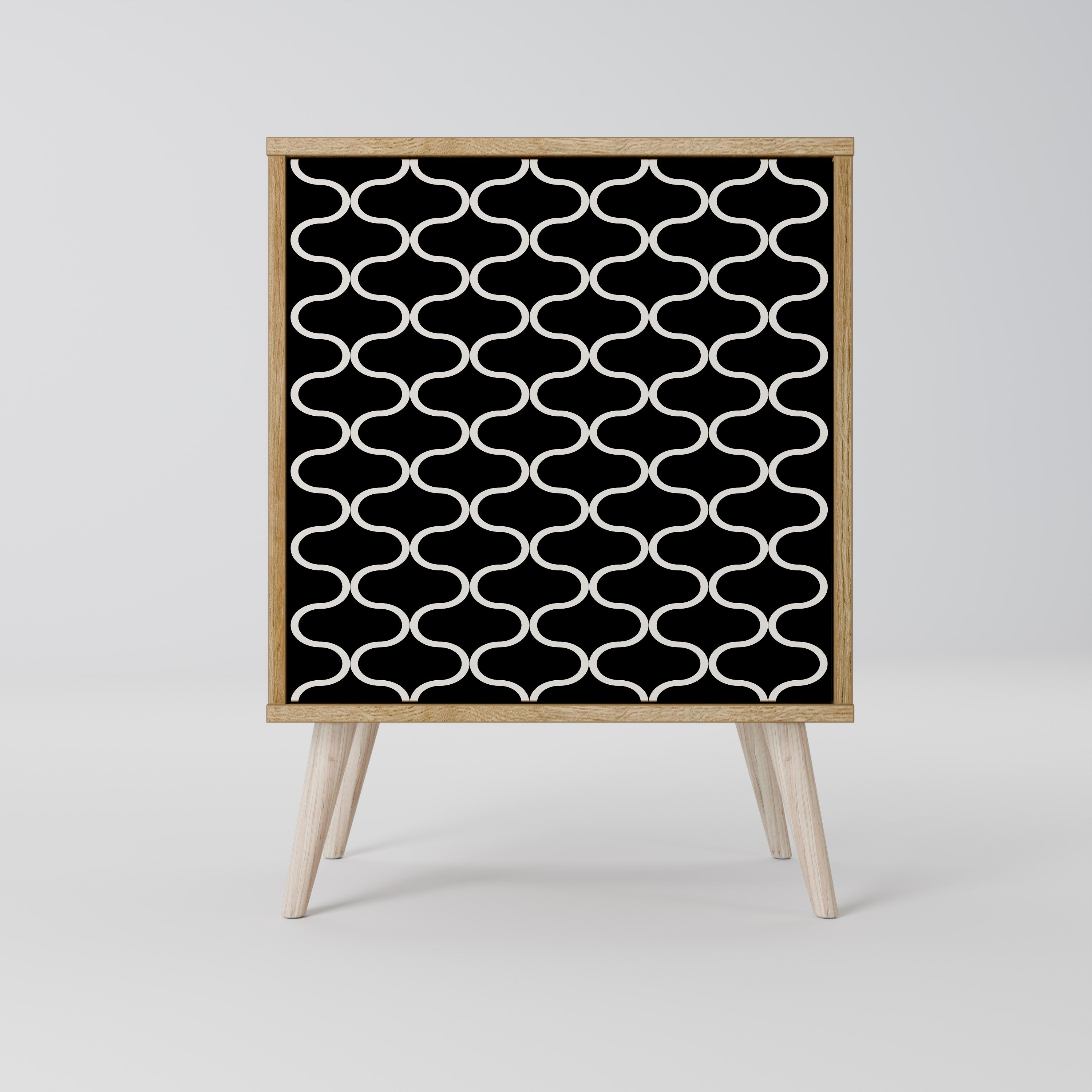 TESSELATED BLACKNESS Sideboard mit 1 Tür in Eiche-Optik