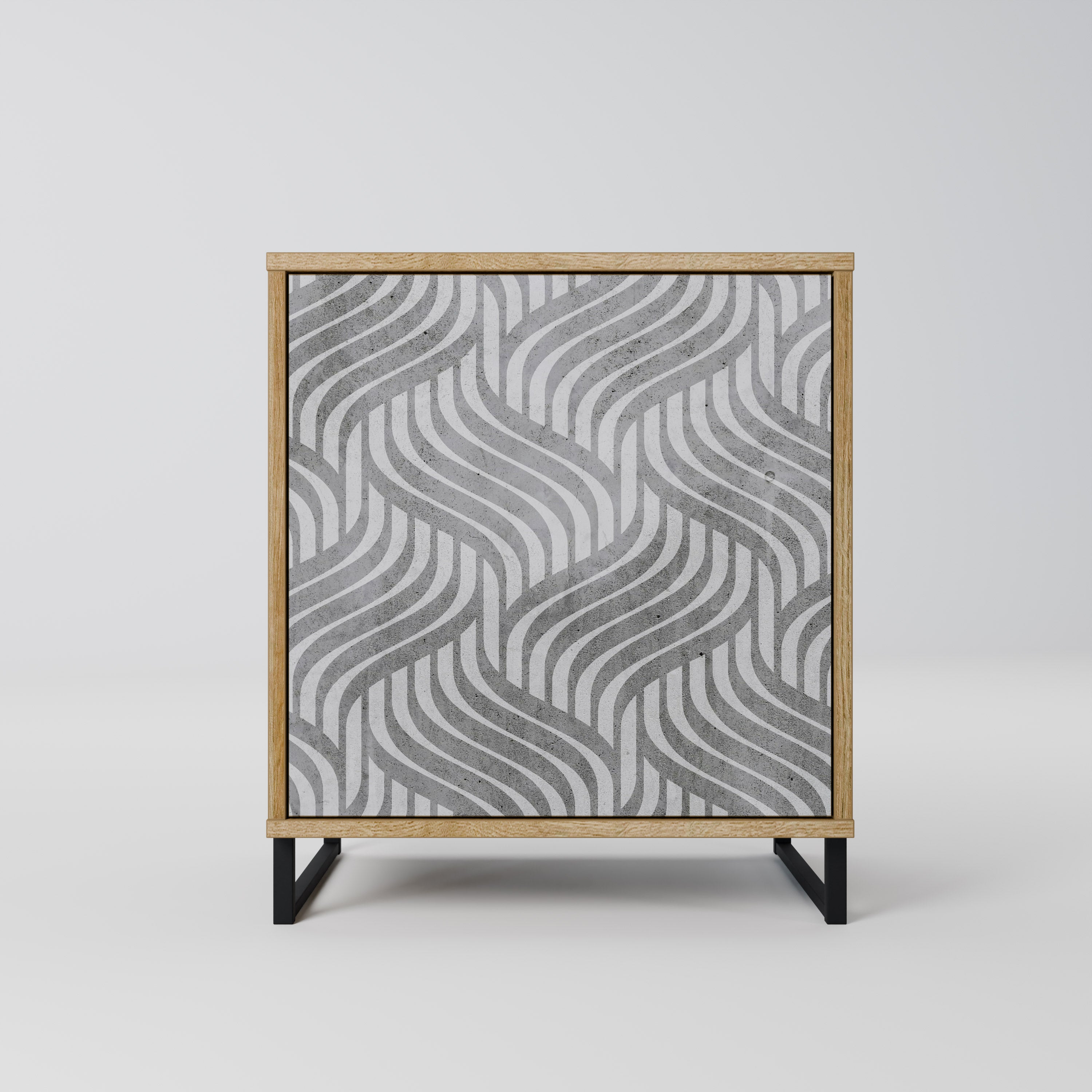 CONCRETE MOVEMENT Sideboard mit 1 Tür in Eiche-Optik