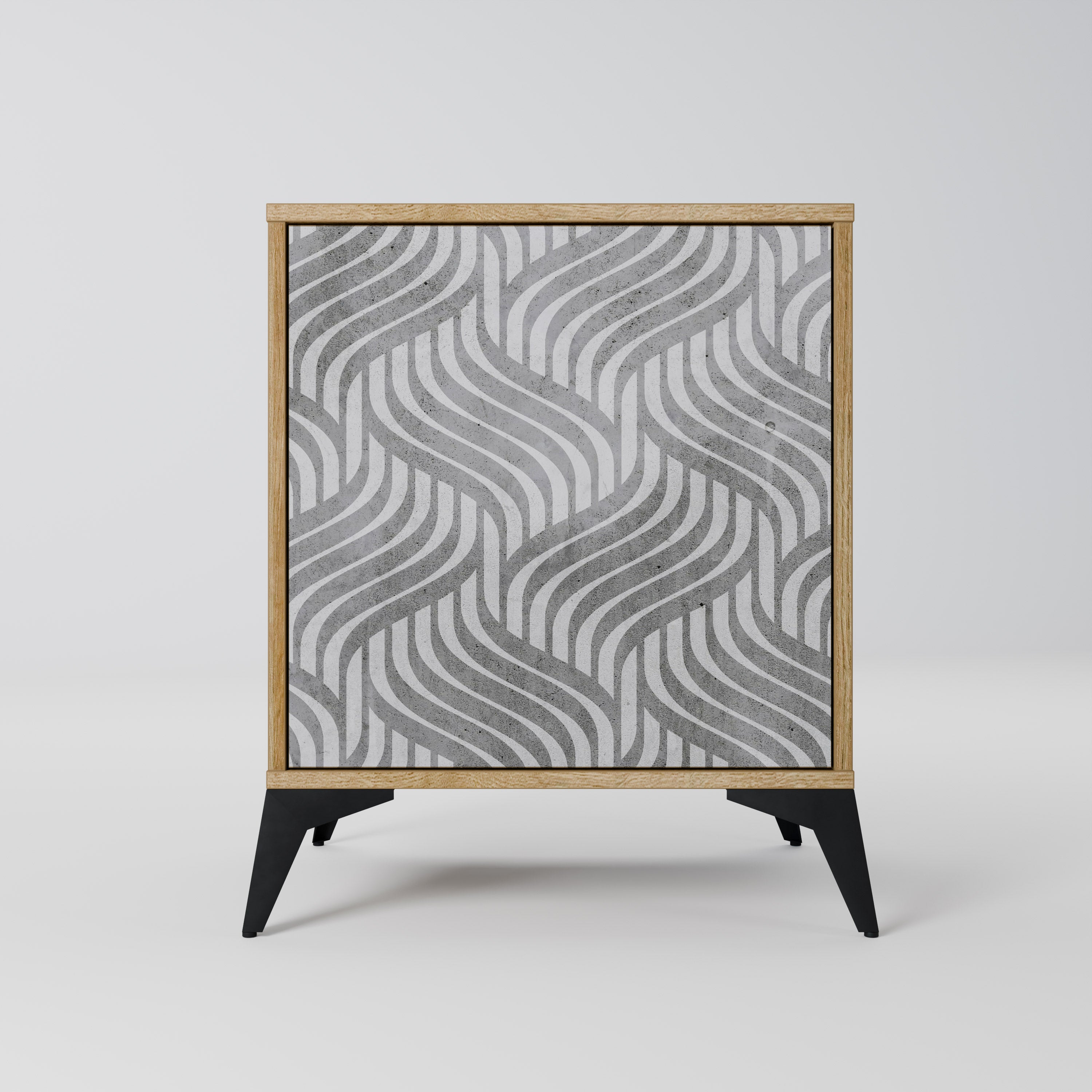 CONCRETE MOVEMENT Sideboard mit 1 Tür in Eiche-Optik