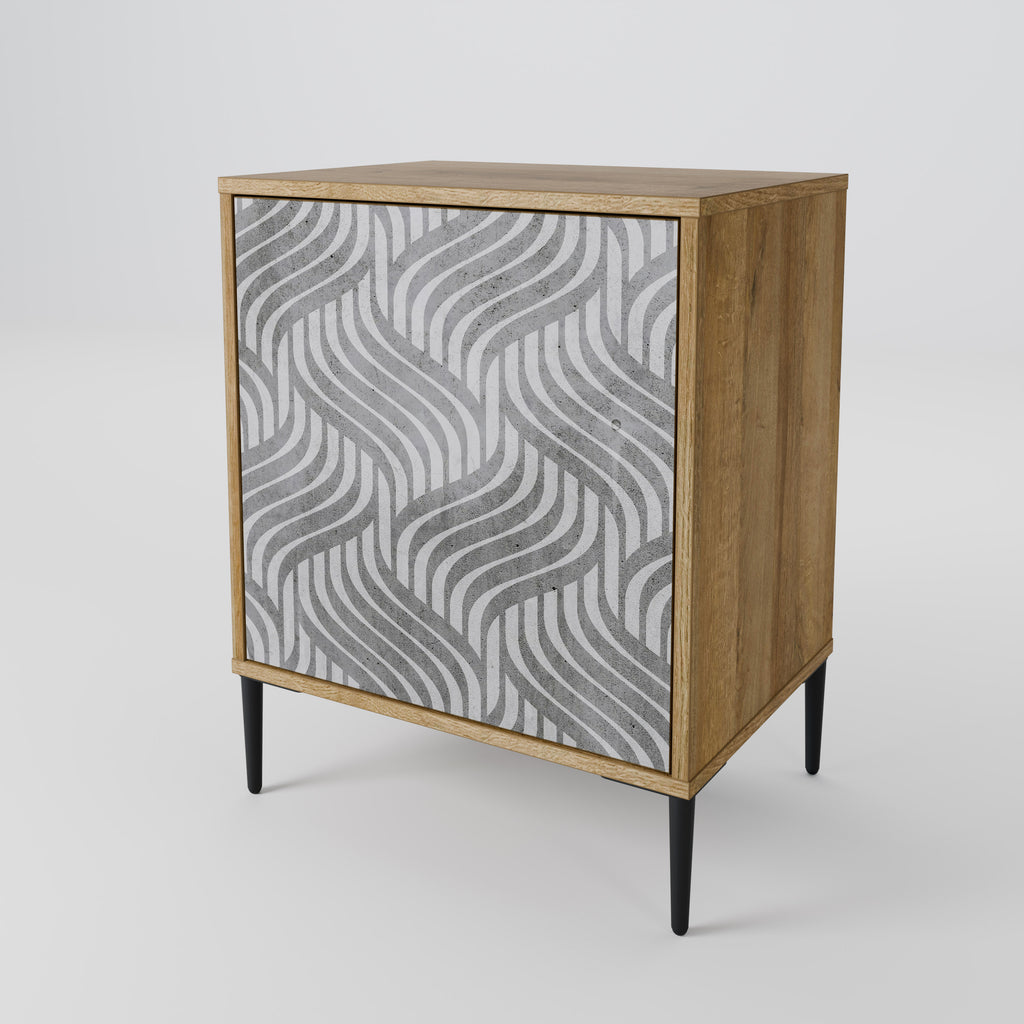 CONCRETE MOVEMENT Sideboard mit 1 Tür in Eiche-Optik