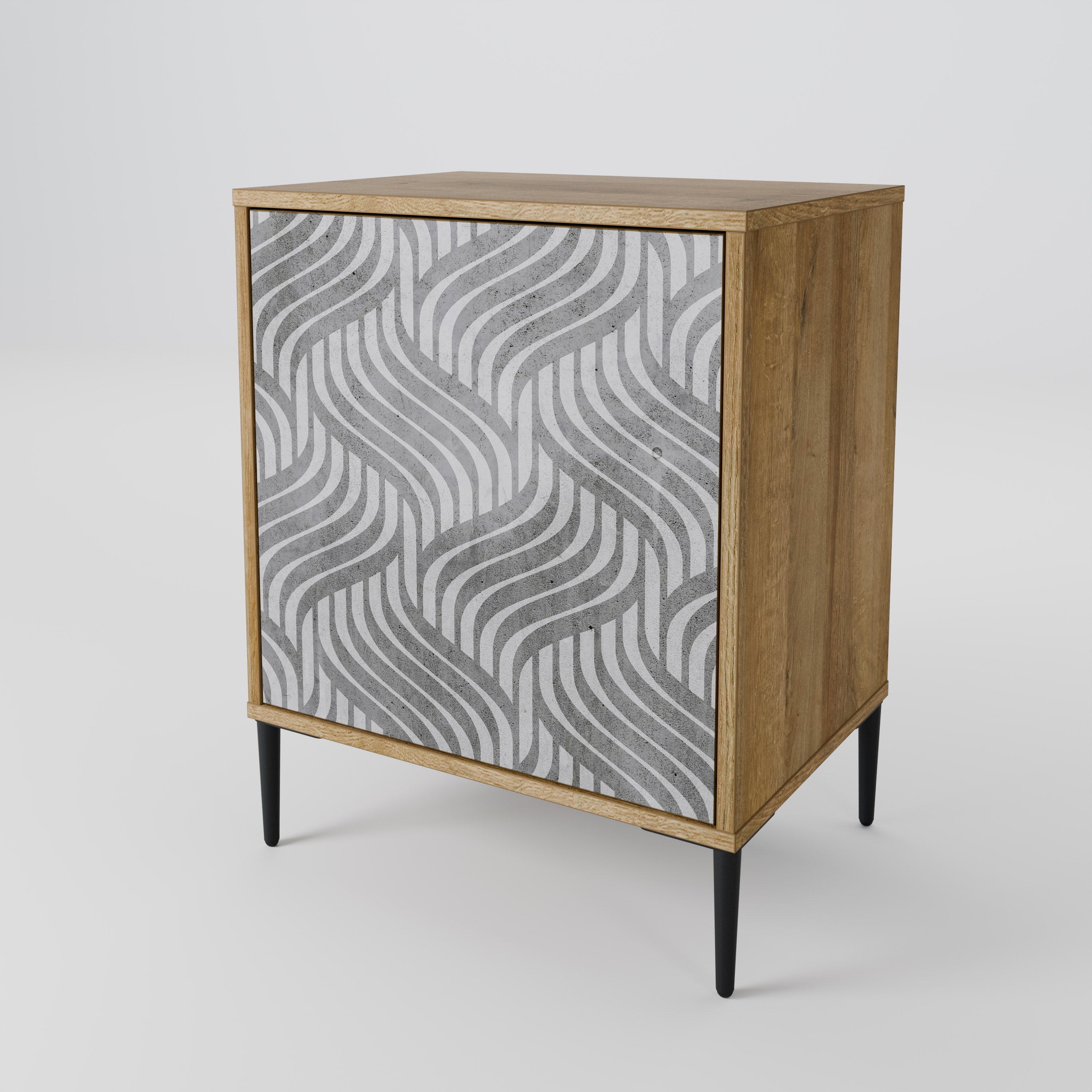 CONCRETE MOVEMENT Sideboard mit 1 Tür in Eiche-Optik