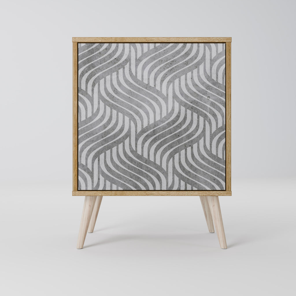 CONCRETE MOVEMENT Sideboard mit 1 Tür in Eiche-Optik