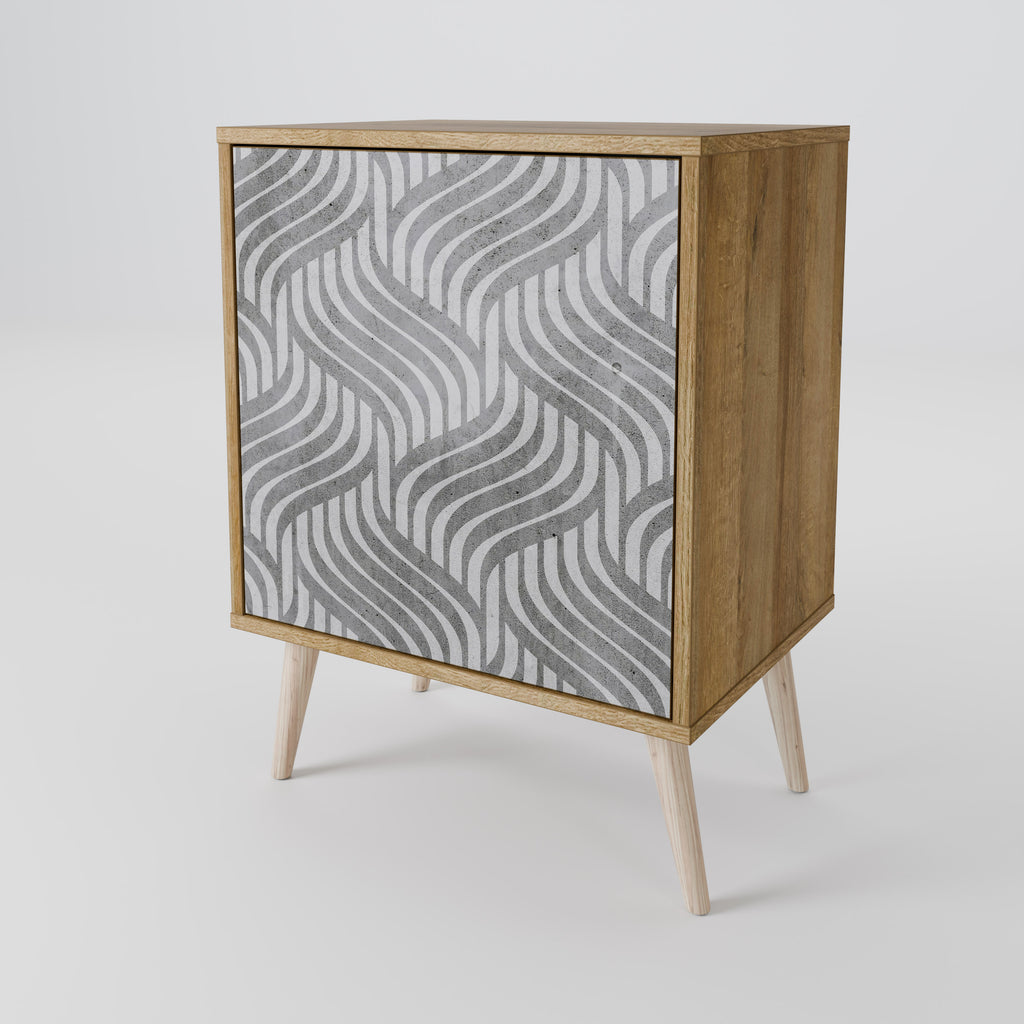 CONCRETE MOVEMENT Sideboard mit 1 Tür in Eiche-Optik