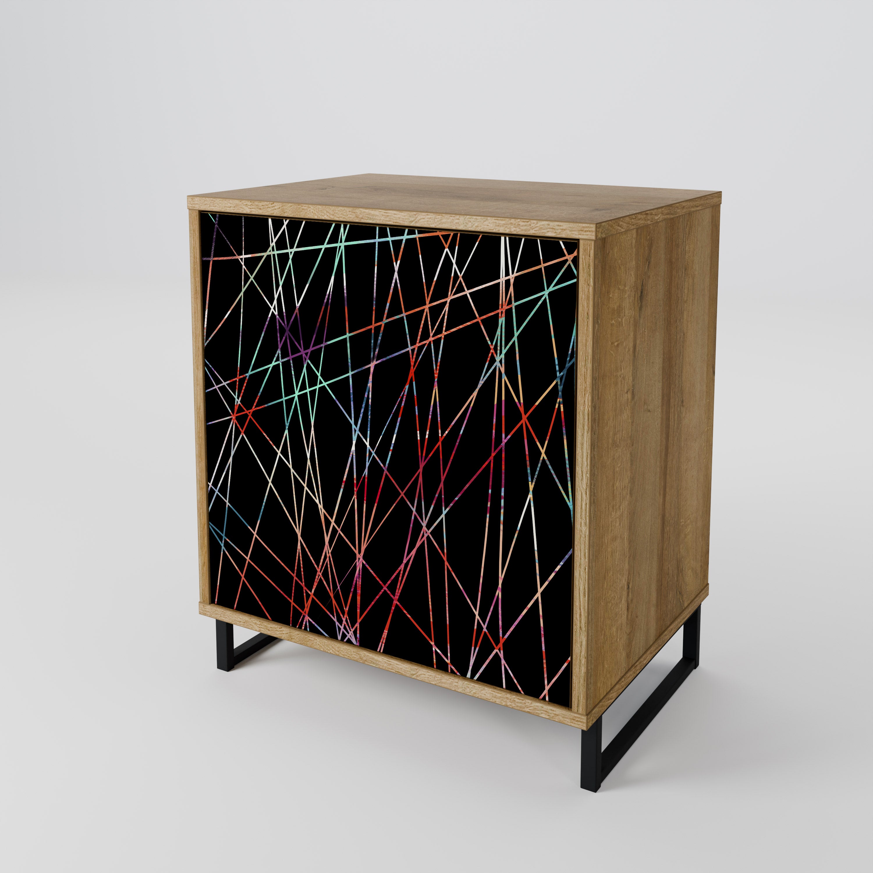 LUMINOUS SNARE 1-Door Sideboard in Oak Effect
