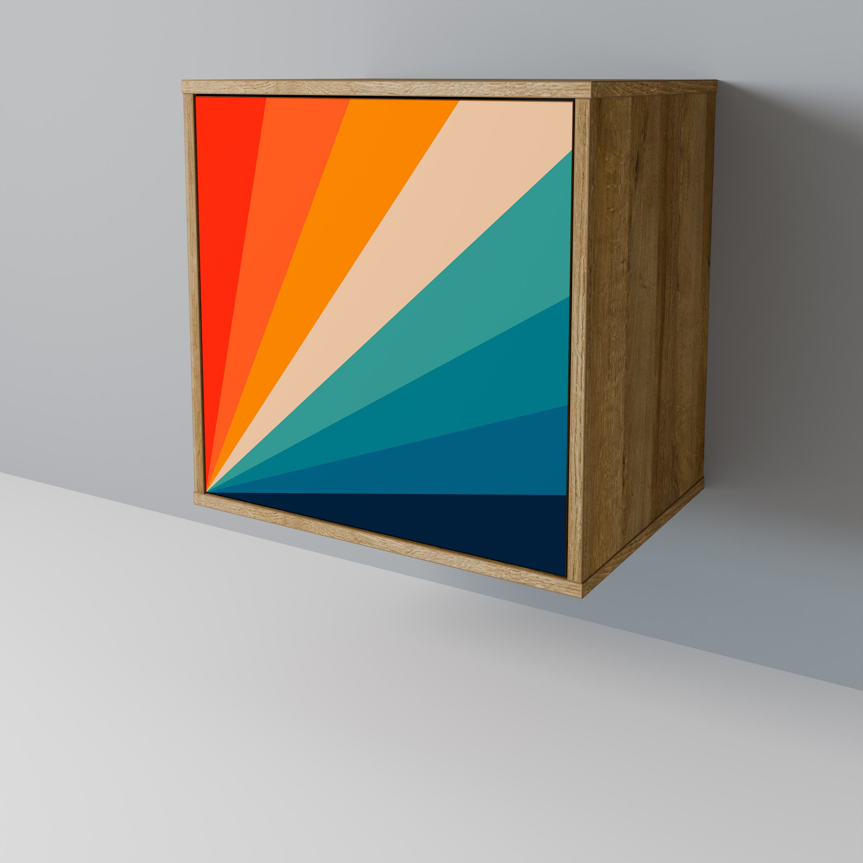 PRISM CONCUSSION Sideboard mit 1 Tür in Eiche-Optik