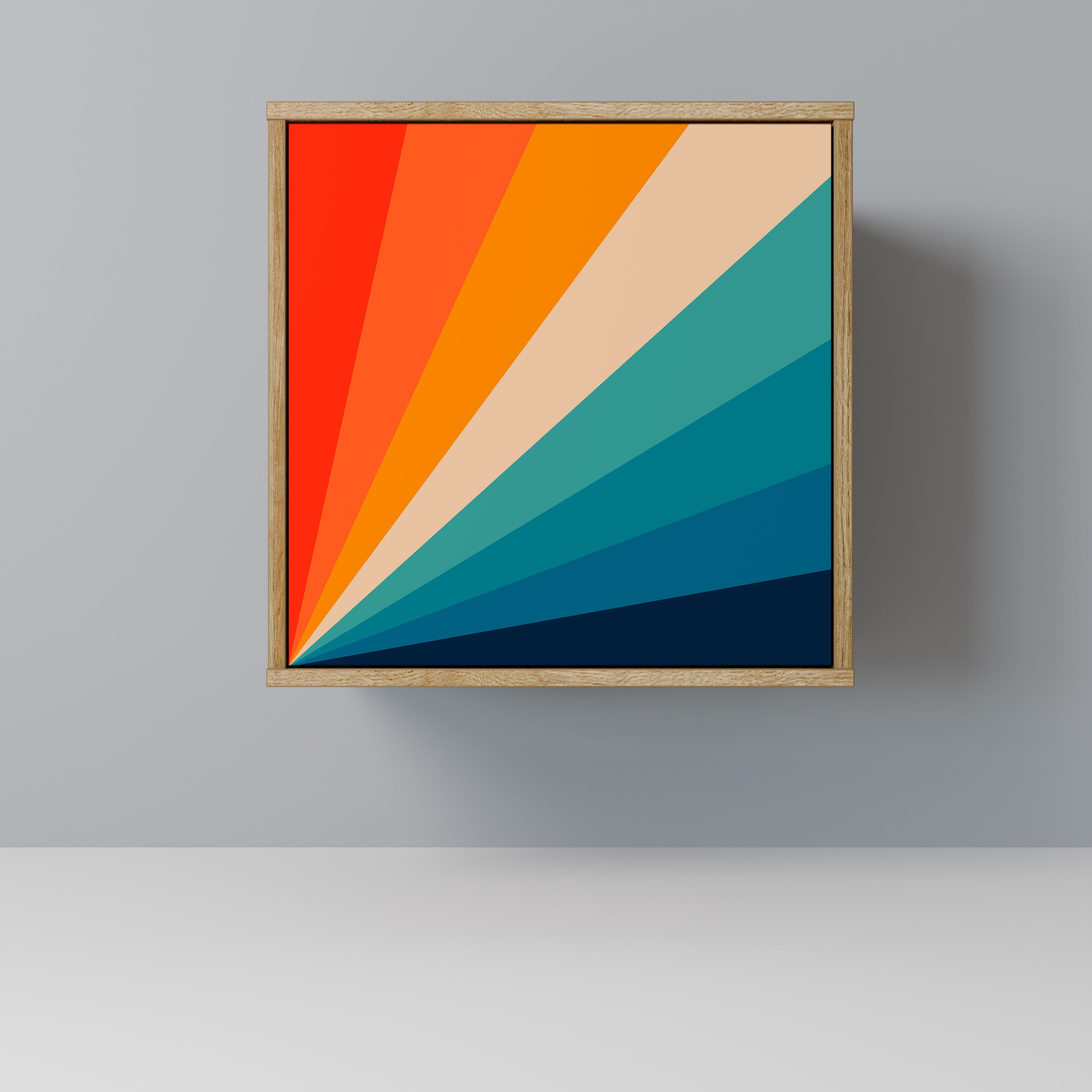 PRISM CONCUSSION Sideboard mit 1 Tür in Eiche-Optik