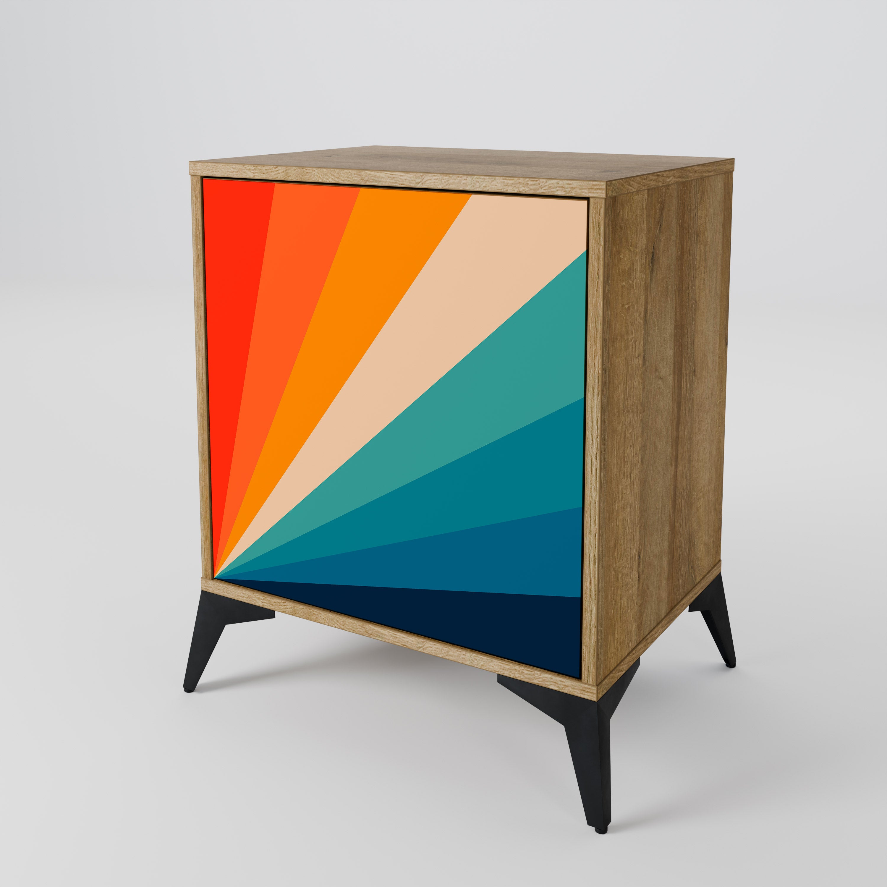 PRISM CONCUSSION Sideboard mit 1 Tür in Eiche-Optik