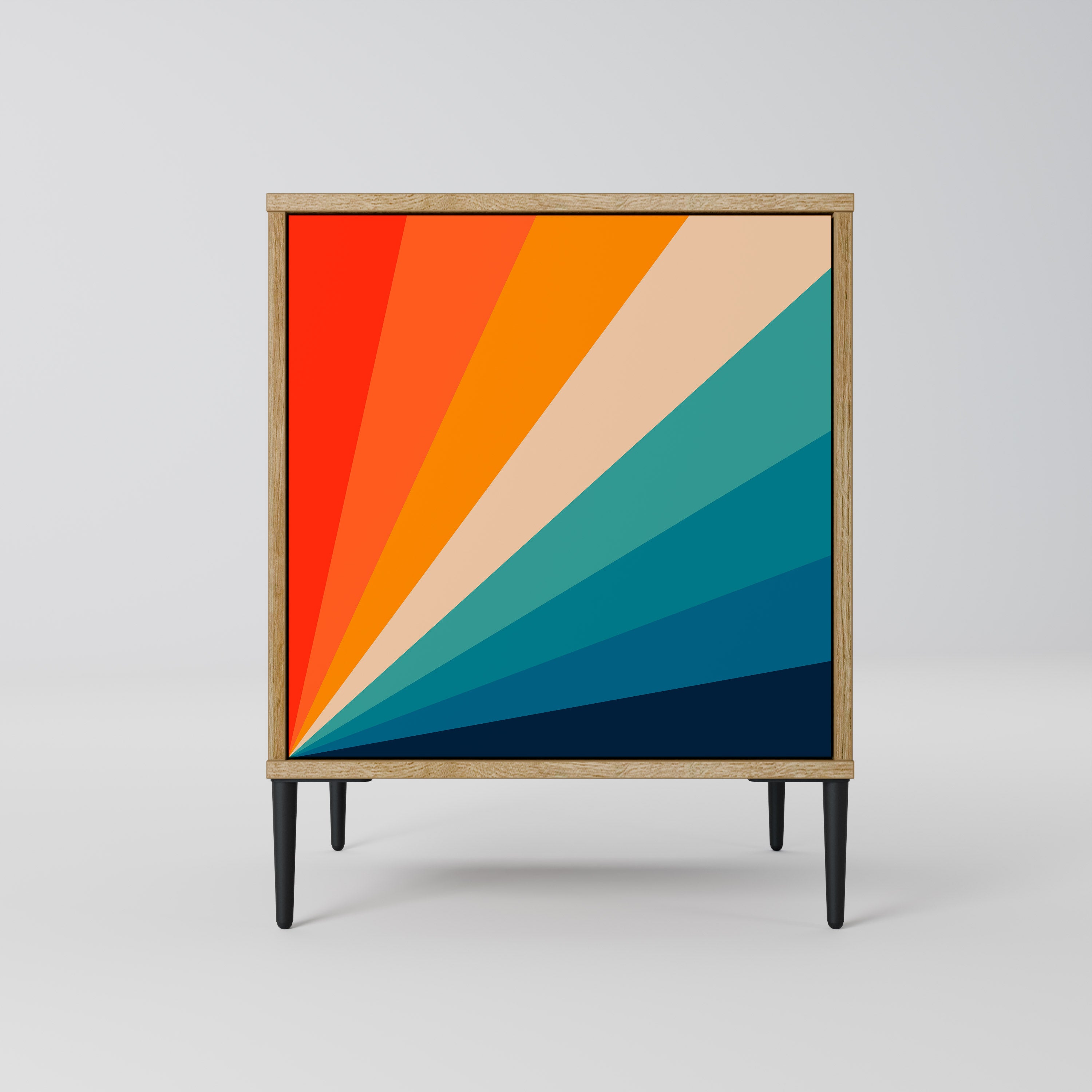 PRISM CONCUSSION Sideboard mit 1 Tür in Eiche-Optik