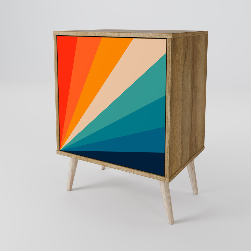 PRISM CONCUSSION Sideboard mit 1 Tür in Eiche-Optik