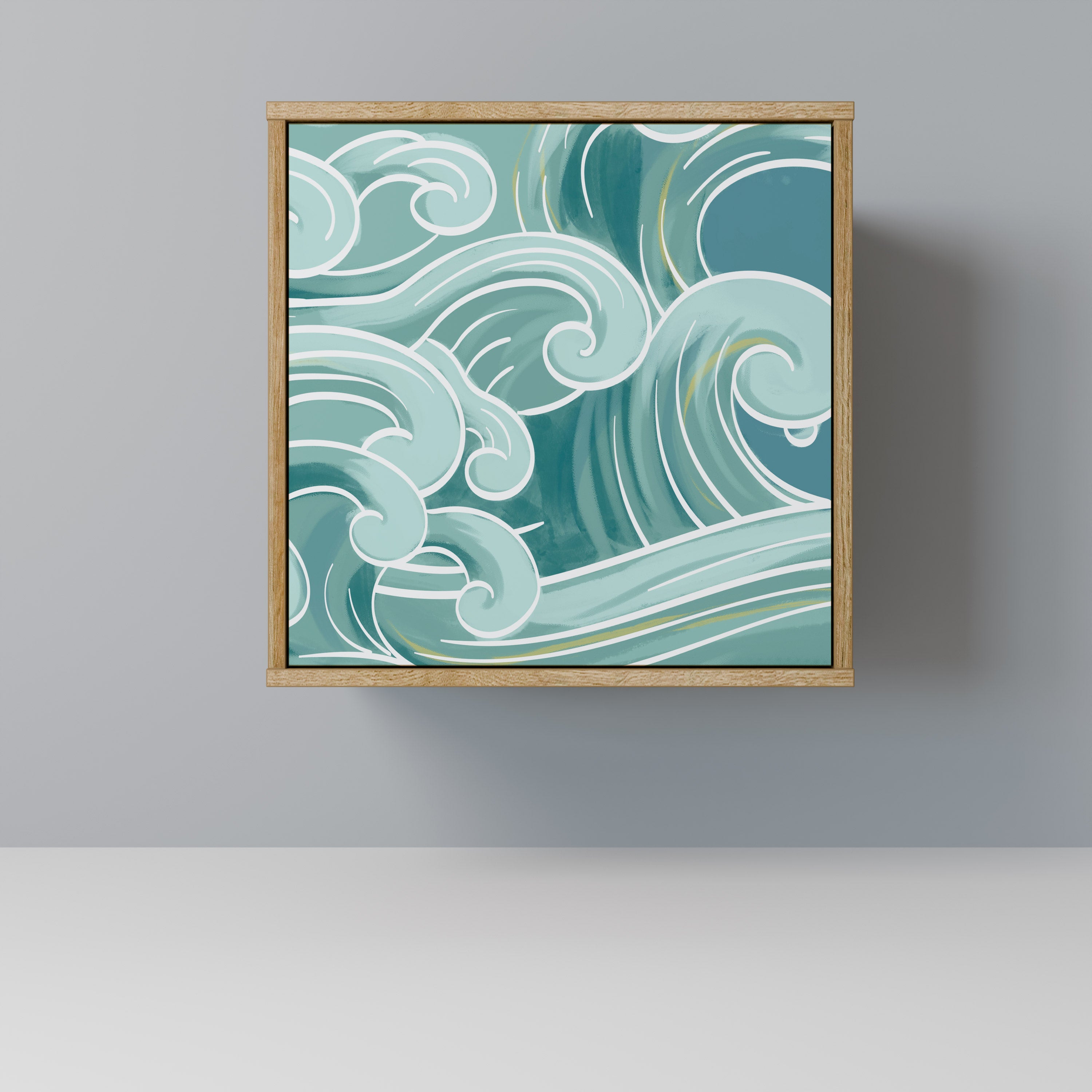 ASIAN SWAY Sideboard mit 1 Tür in Eiche-Optik