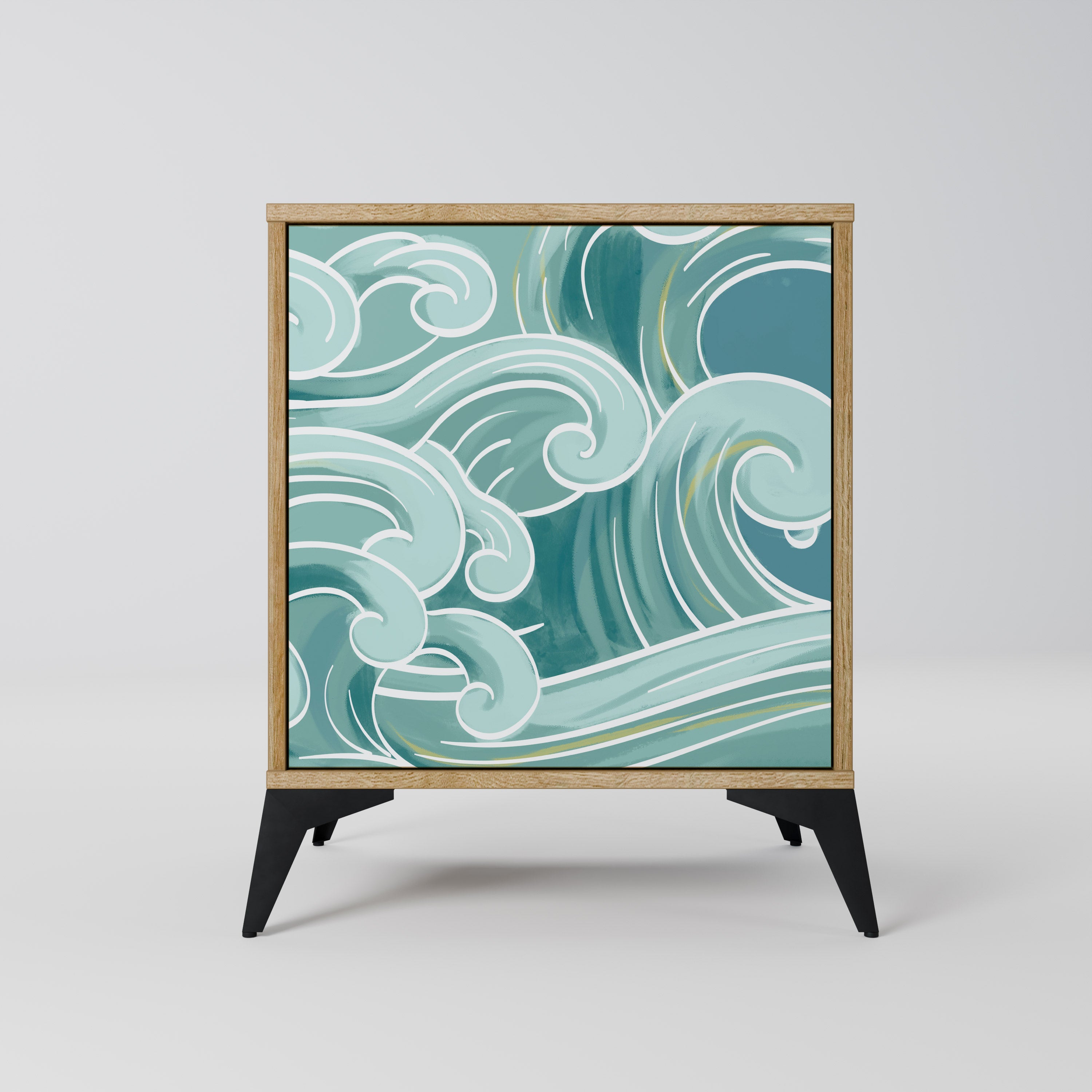 ASIAN SWAY Sideboard mit 1 Tür in Eiche-Optik