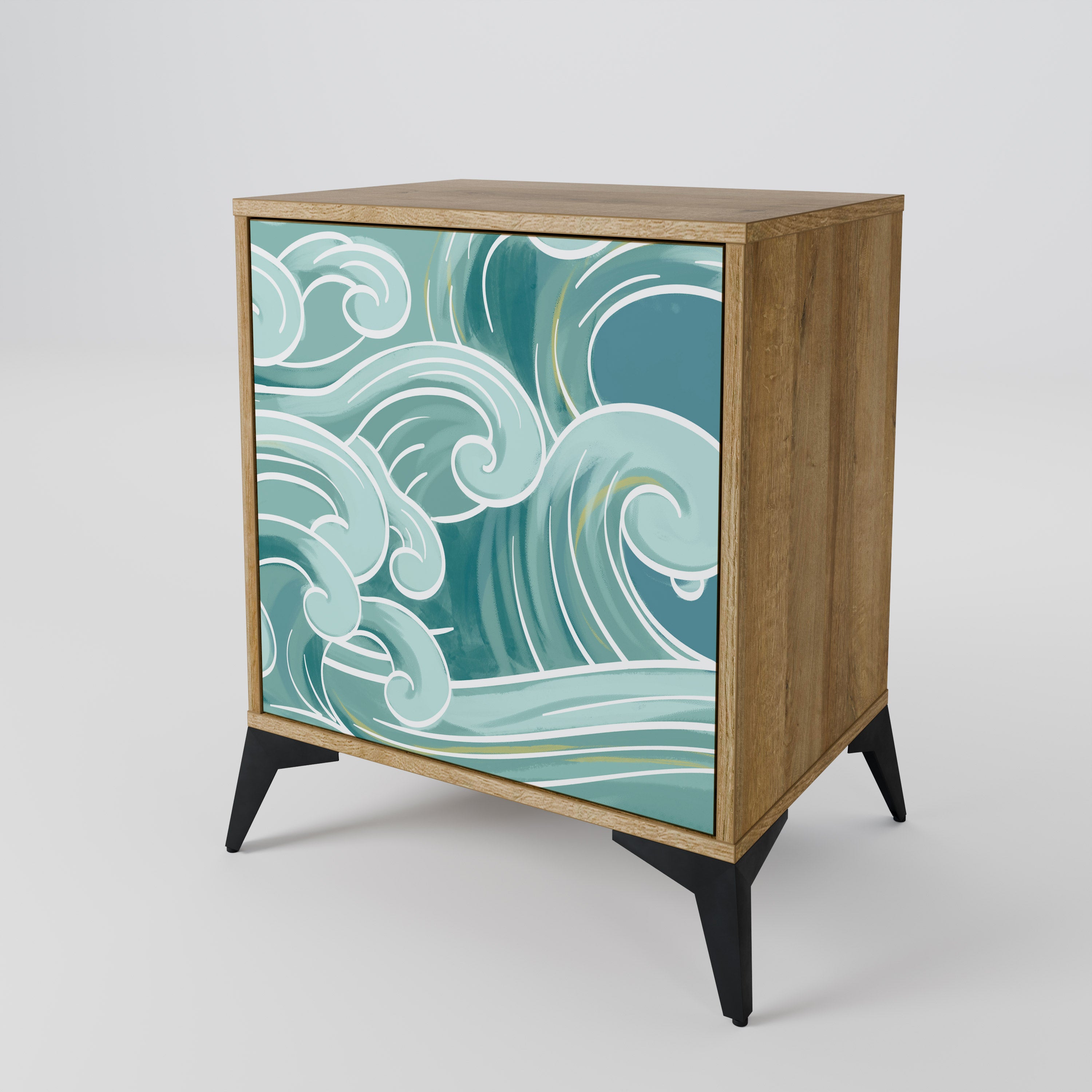 ASIAN SWAY Sideboard mit 1 Tür in Eiche-Optik