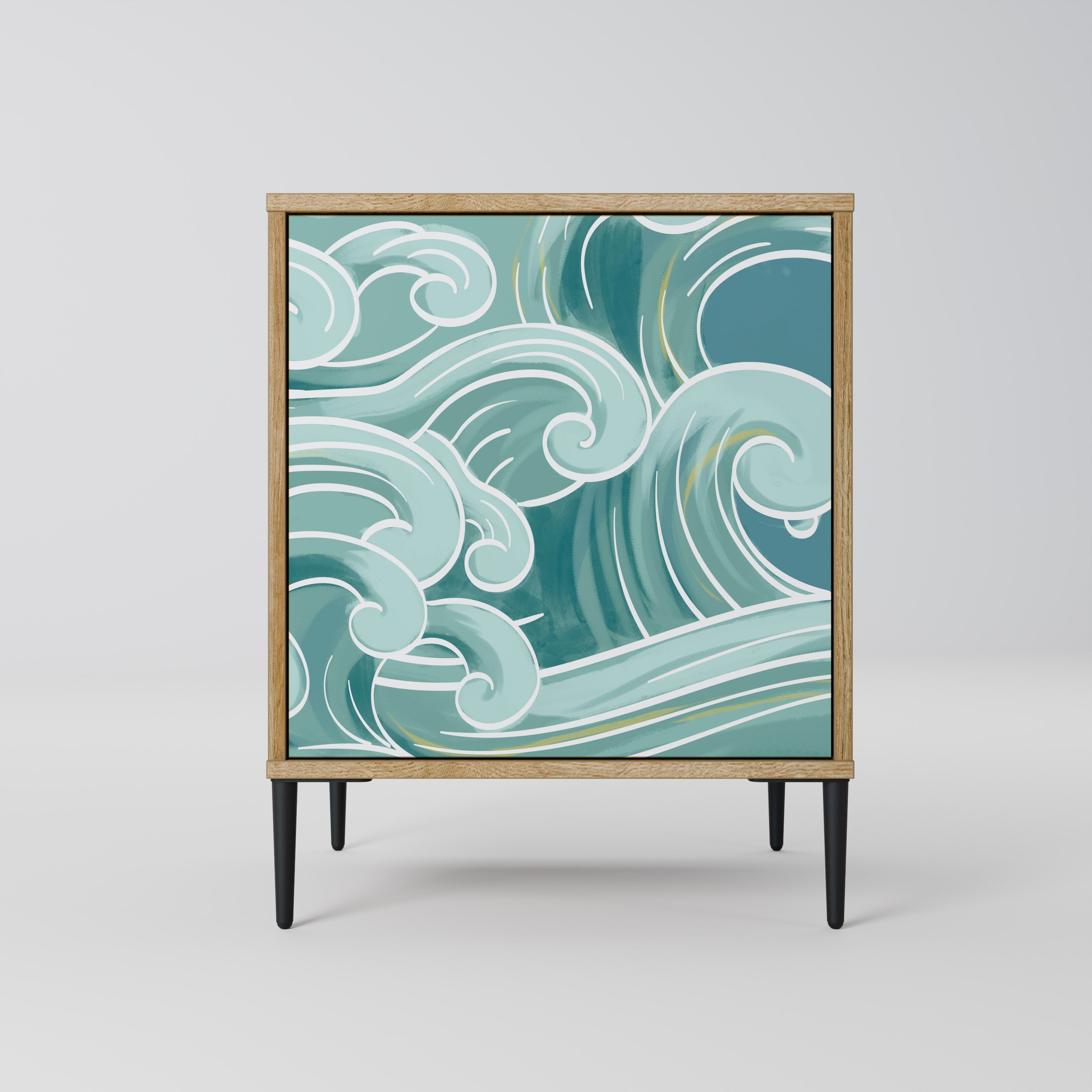 ASIAN SWAY Sideboard mit 1 Tür in Eiche-Optik