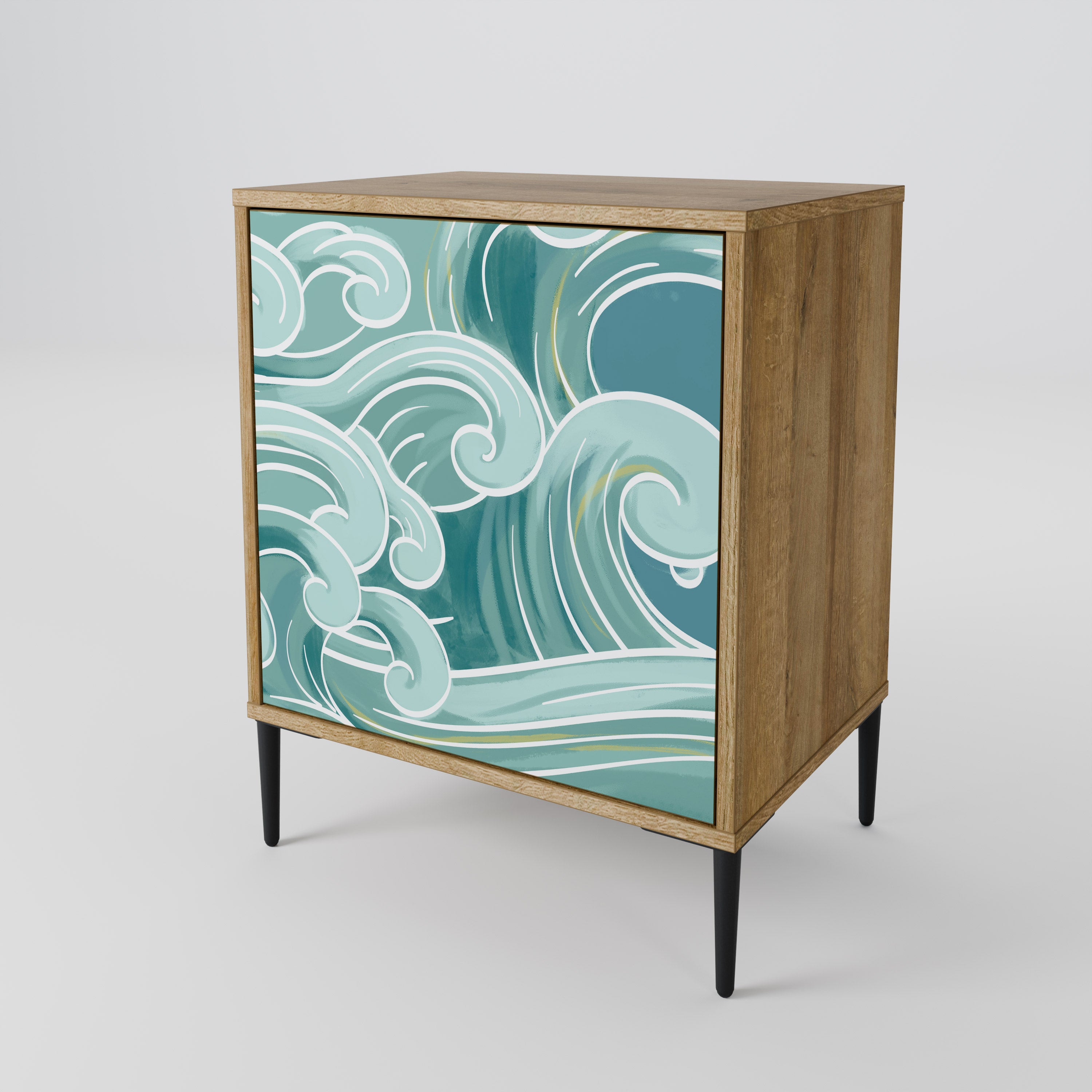 ASIAN SWAY Sideboard mit 1 Tür in Eiche-Optik