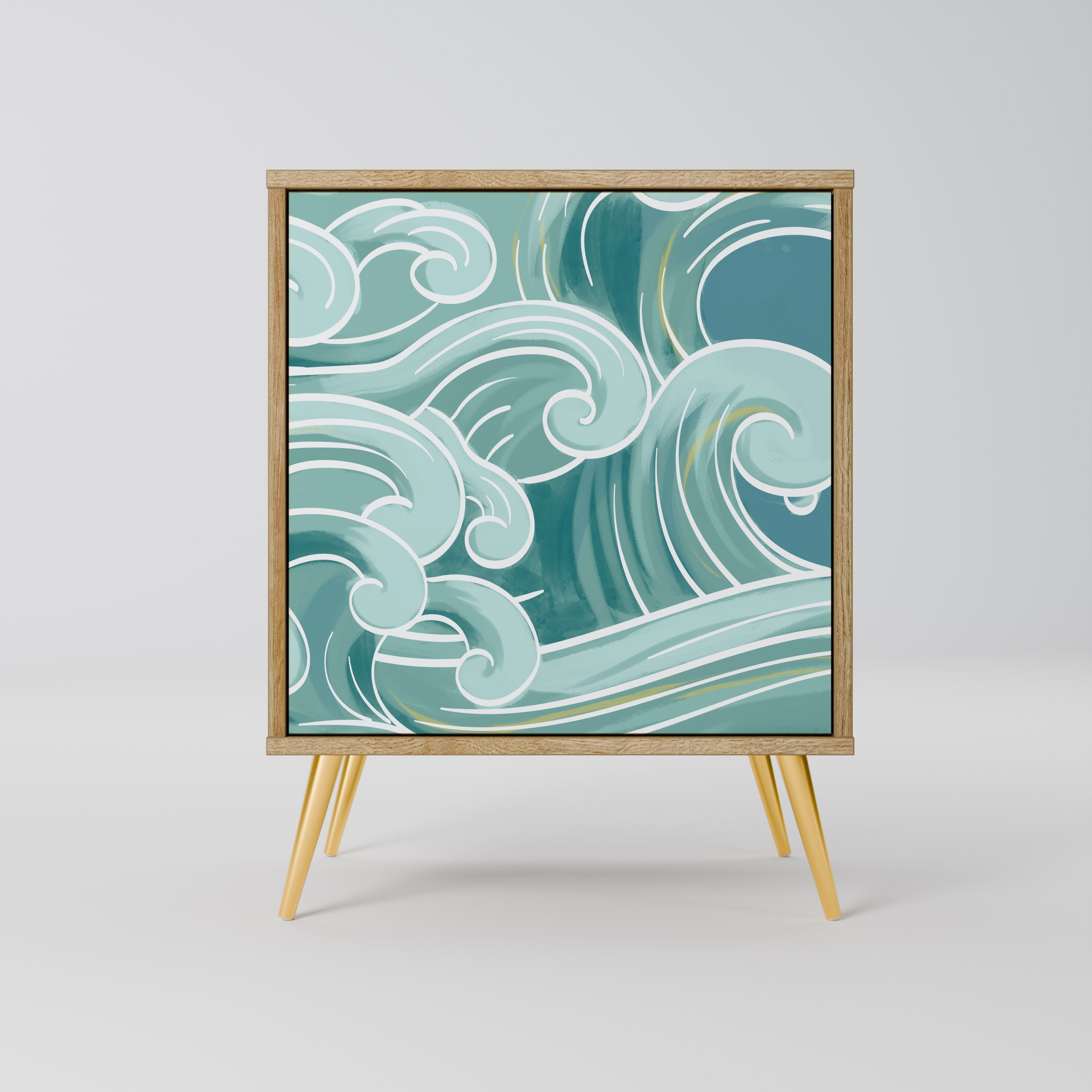 ASIAN SWAY Sideboard mit 1 Tür in Eiche-Optik