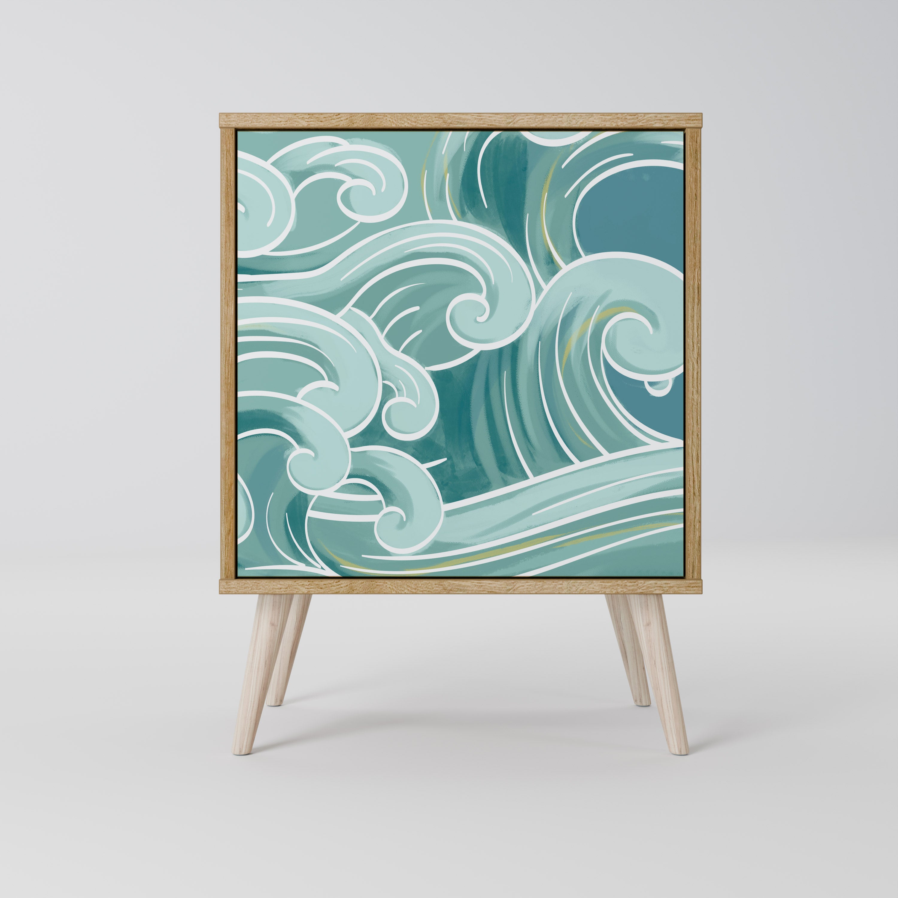 ASIAN SWAY Sideboard mit 1 Tür in Eiche-Optik