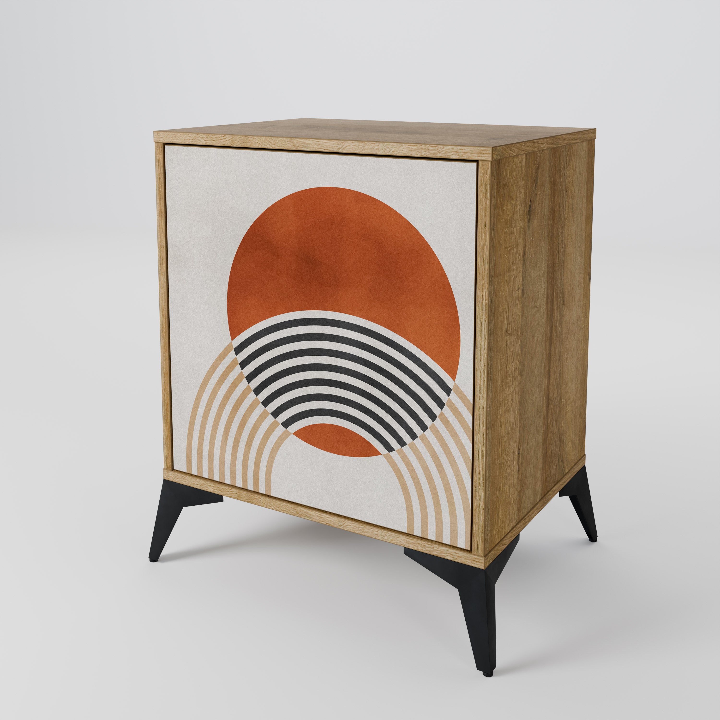 SPACE AROUND Sideboard mit 1 Tür in Eiche-Optik