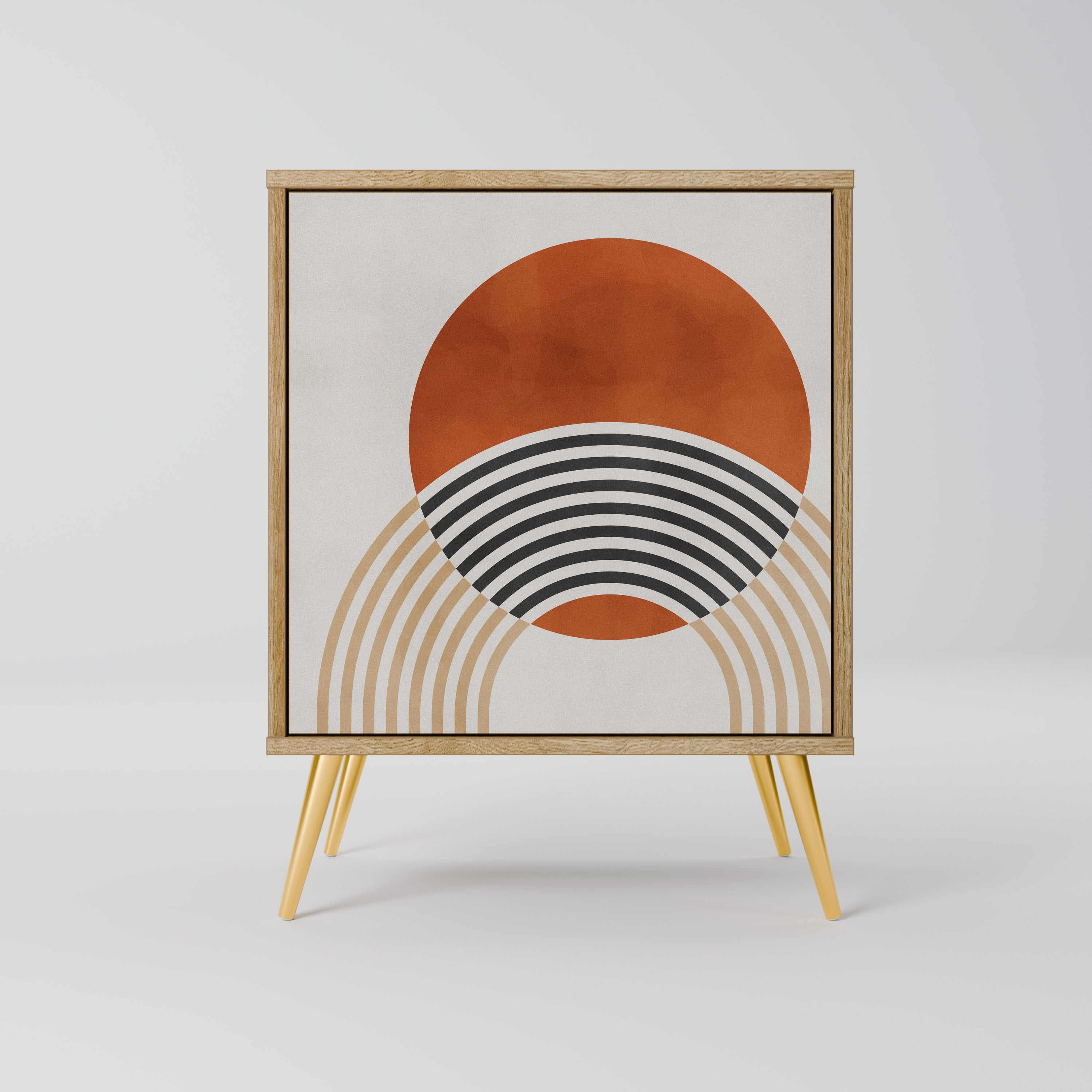 SPACE AROUND Sideboard mit 1 Tür in Eiche-Optik