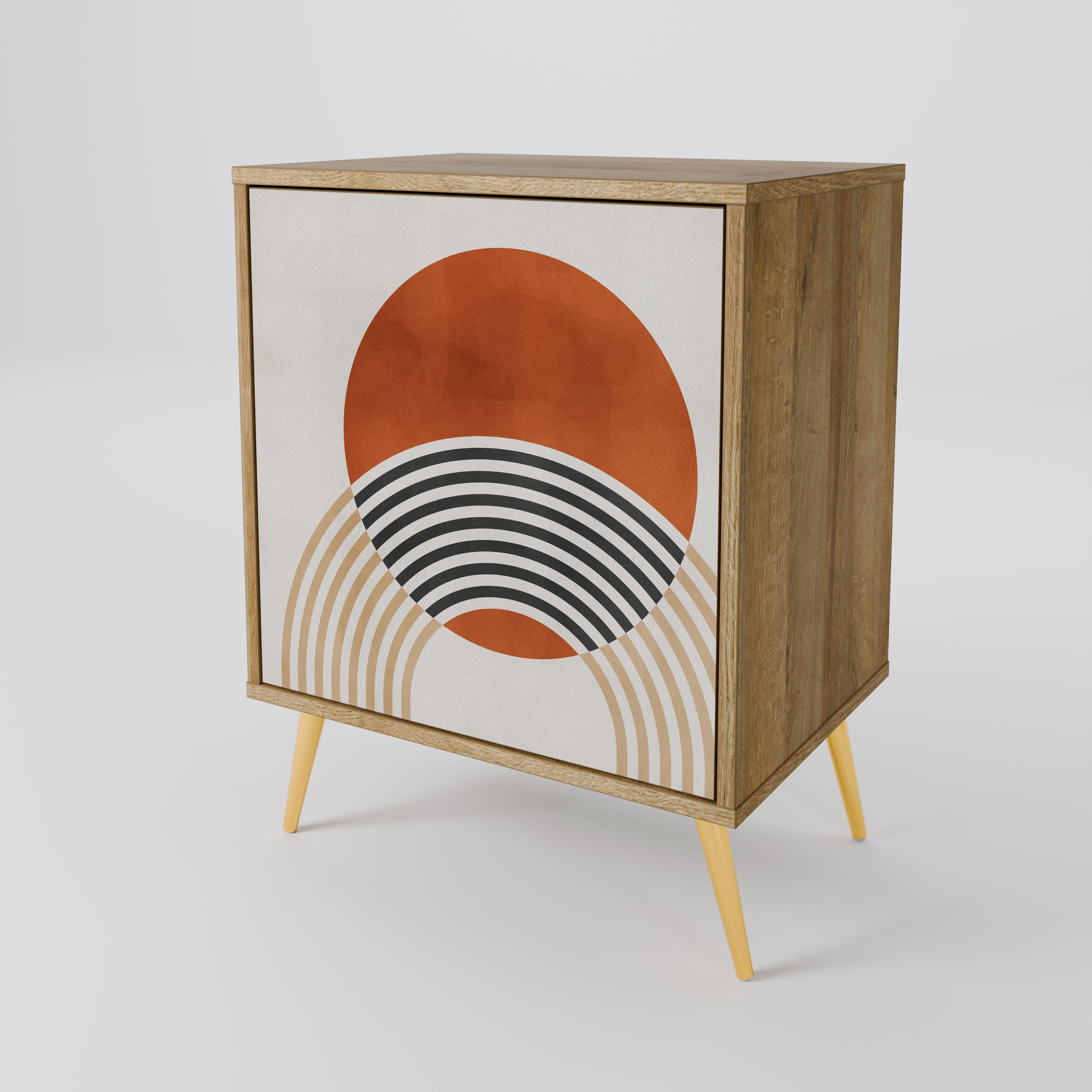 SPACE AROUND Sideboard mit 1 Tür in Eiche-Optik